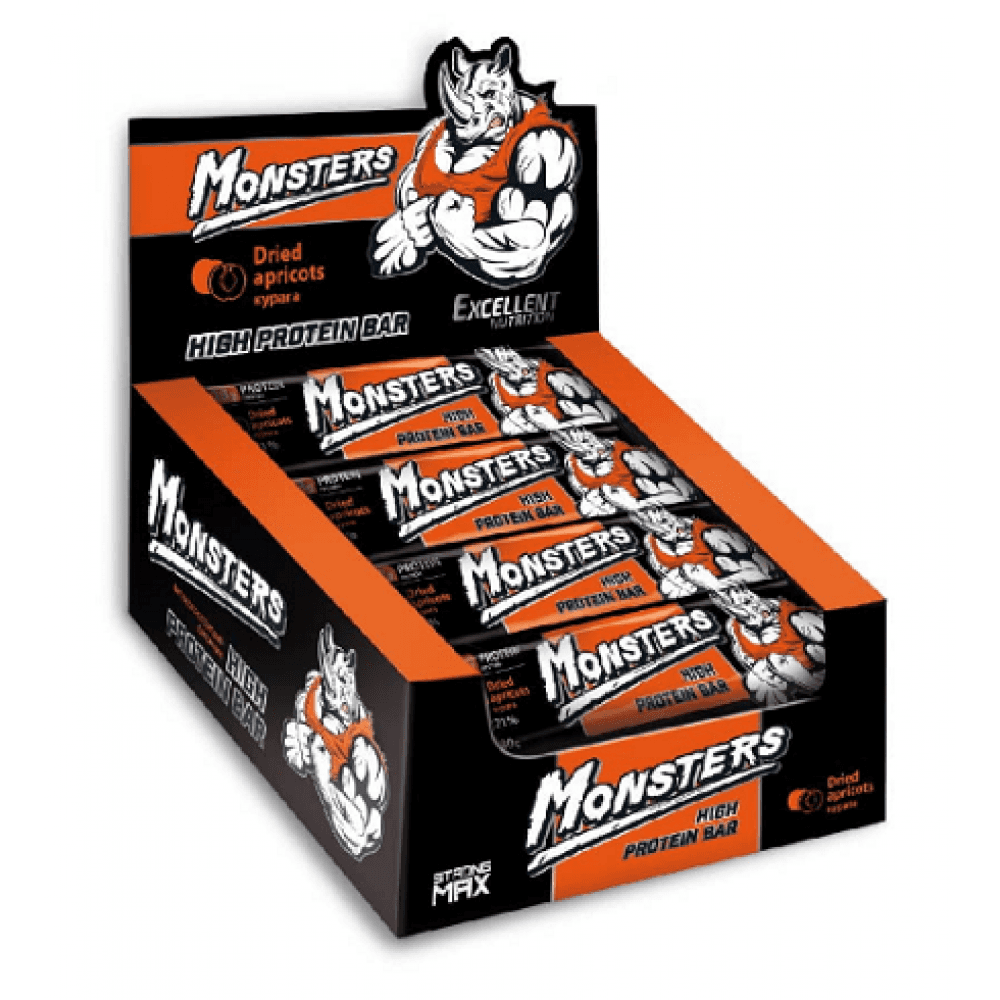 Strong Max — протеиновый батончик, вкус сушеные абрикосы, 80 г, 20 шт