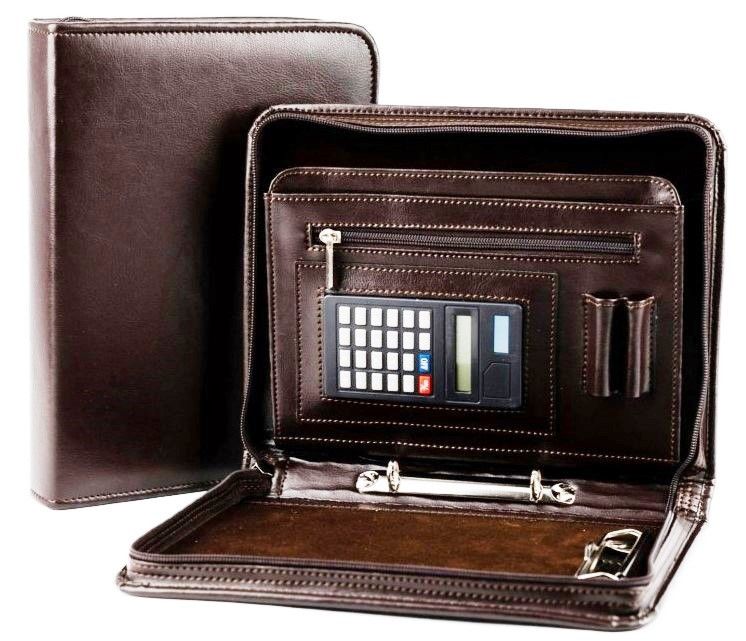 Папка з еко шкіри Amo коричнева Ssbw10 brown