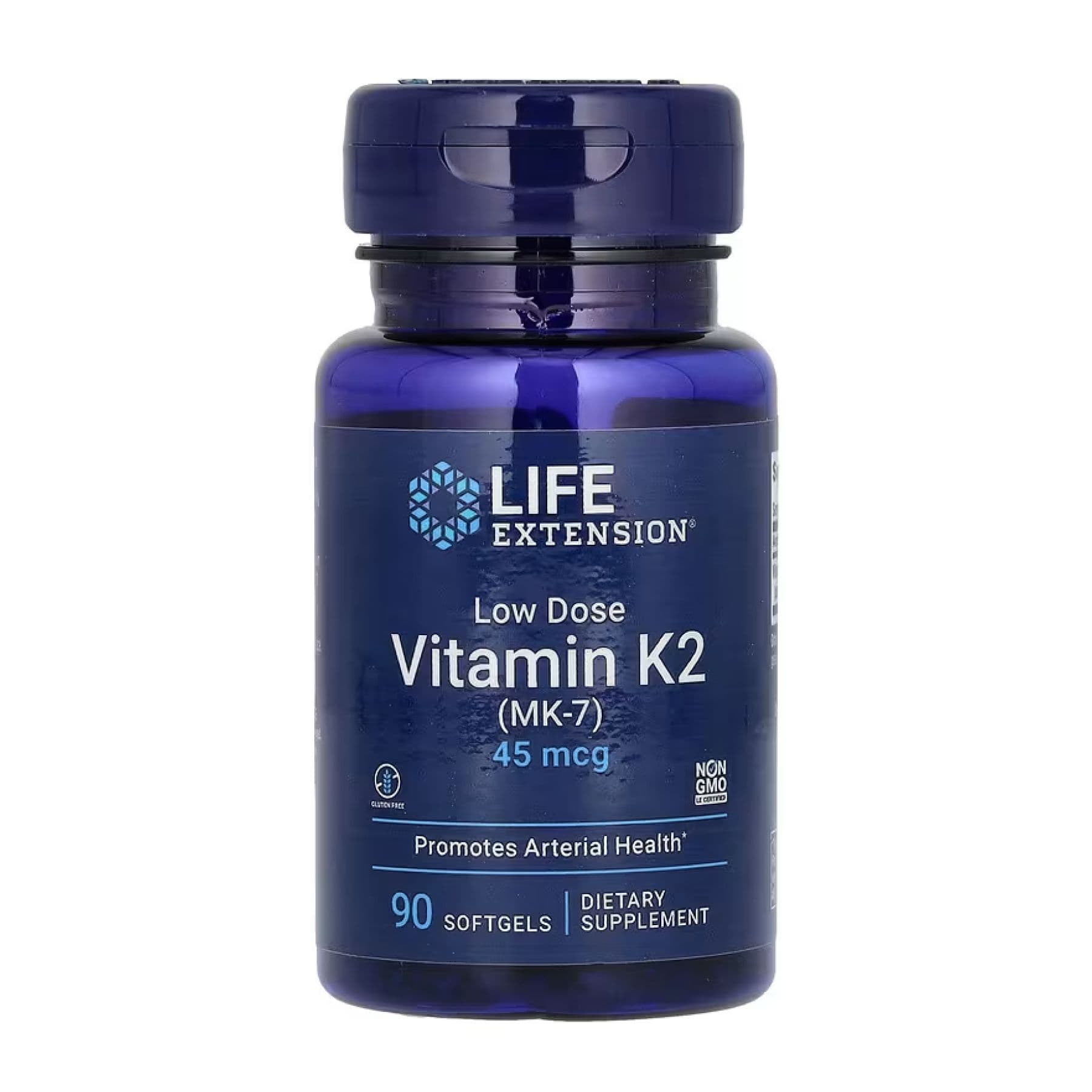 Вітамін K2 низька доза, 45 мкг, 90 м'яких капсул, Life Extension