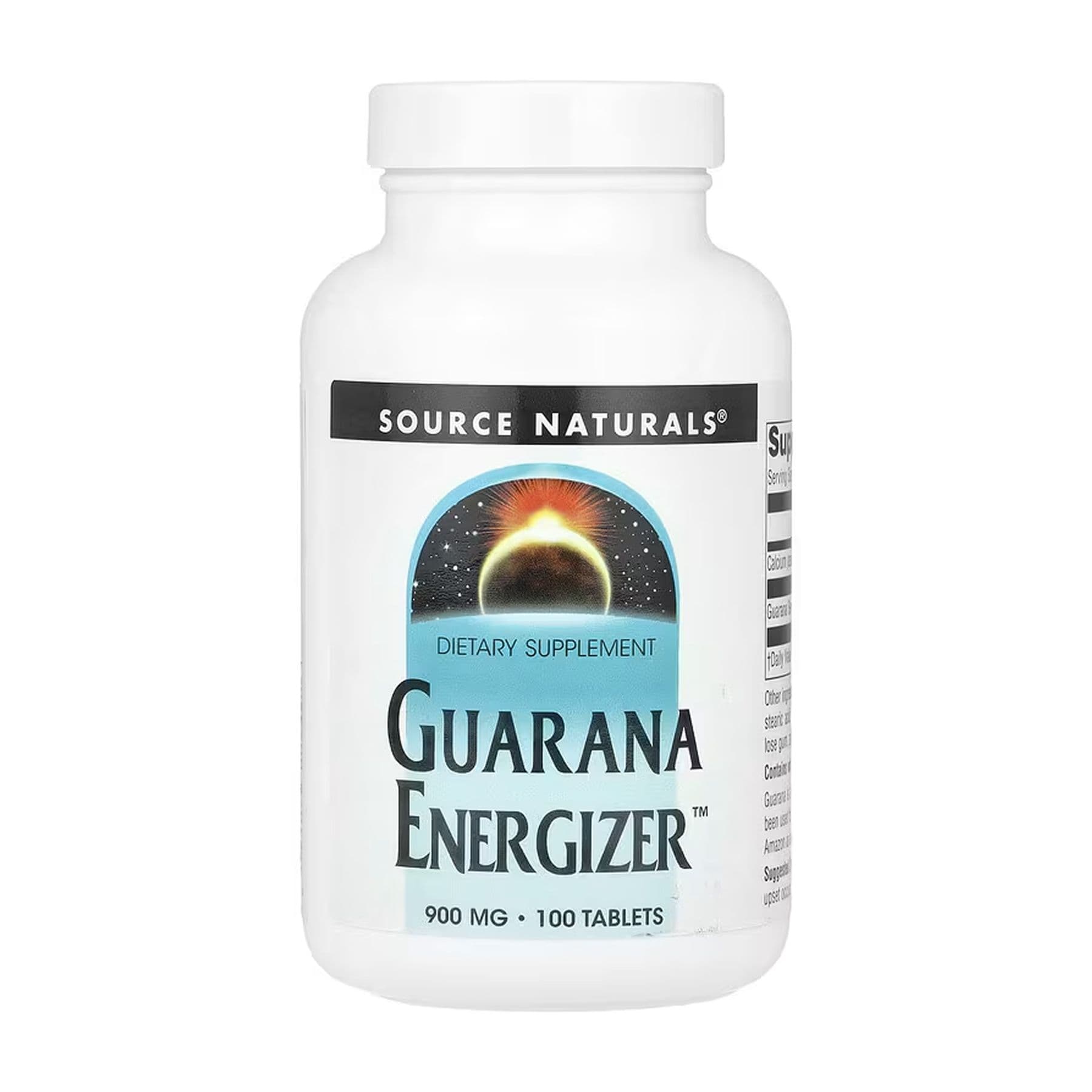 Guarana Energizer, 900 мг, 100 таблеток, Source Naturals