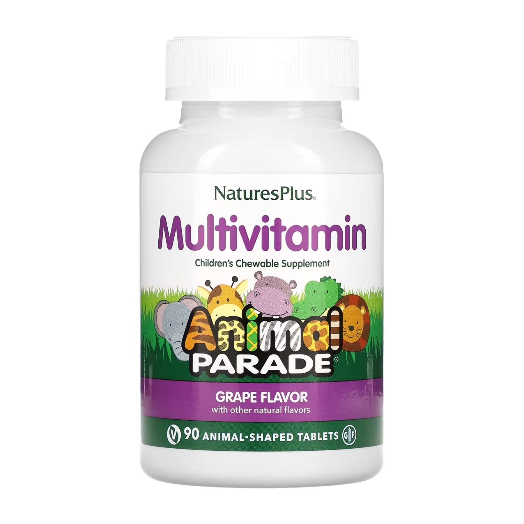 Мультивитамины для детей, вкус винограда, 90 таблеток, Nature's Plus