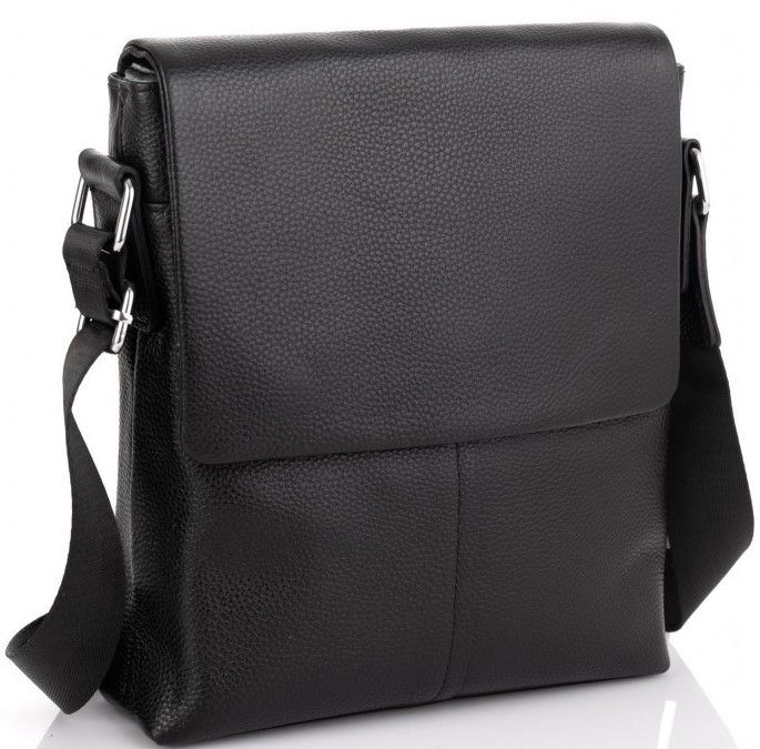 Сумка мужская из натуральной кожи Tiding Bag черная
