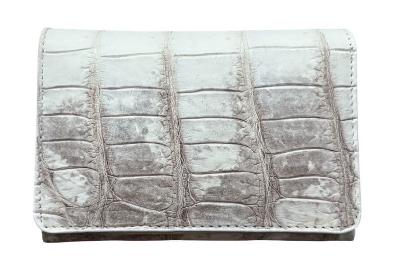 Гаманець жіночий зі шкіри крокодила Exotic Leather Білий (cw23)