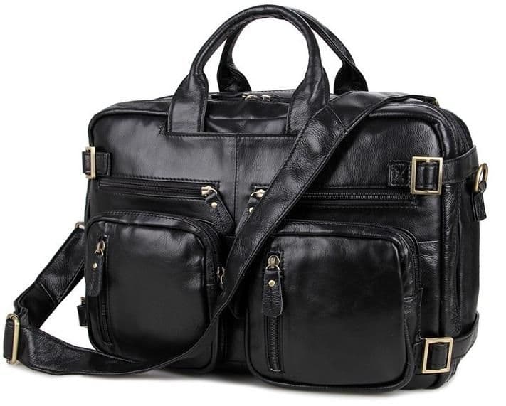 Сумка-рюкзак трансформер чоловіча шкіряна TIDING BAG 7026A