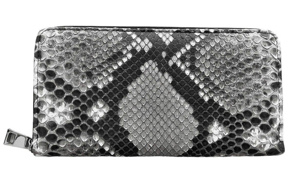 Гаманець зі шкіри пітона Exotic Leather сіро-бежевий (snw29)