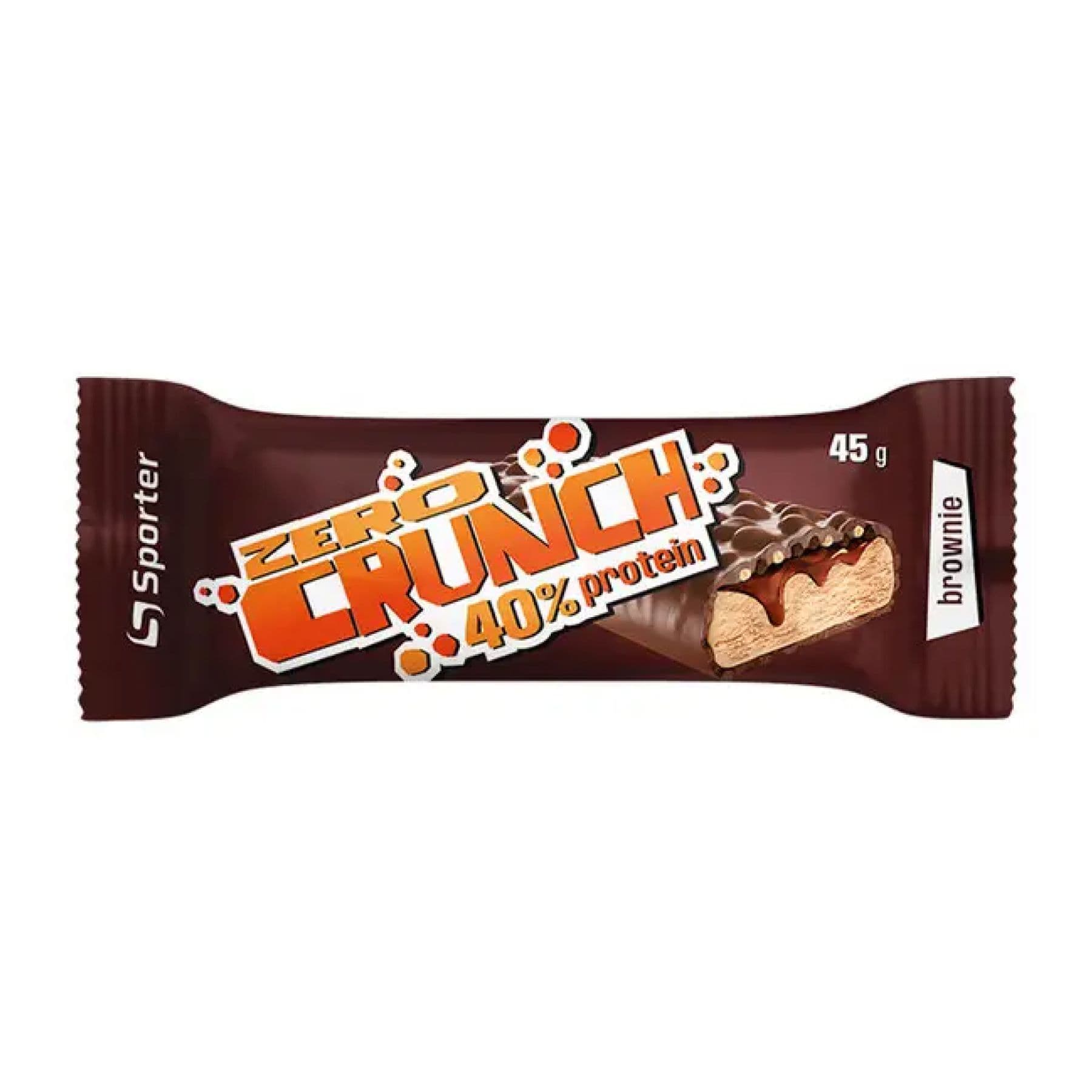 Zero Crunch 40% Protein, 24x45 г, брауни