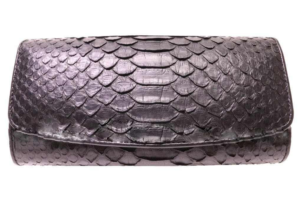 Гаманець жіночий зі шкіри пітона Exotic Leather Чорний (snw 20)