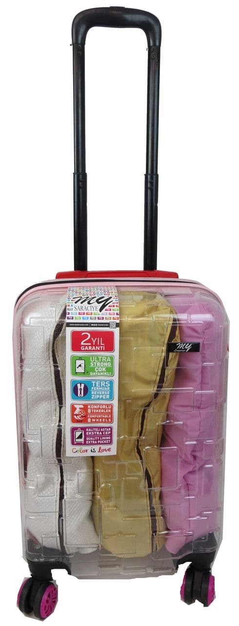 Прозора валіза маленька ABS | пластиковий чемодан ручна поклажа 42L My Luggage — фото 1