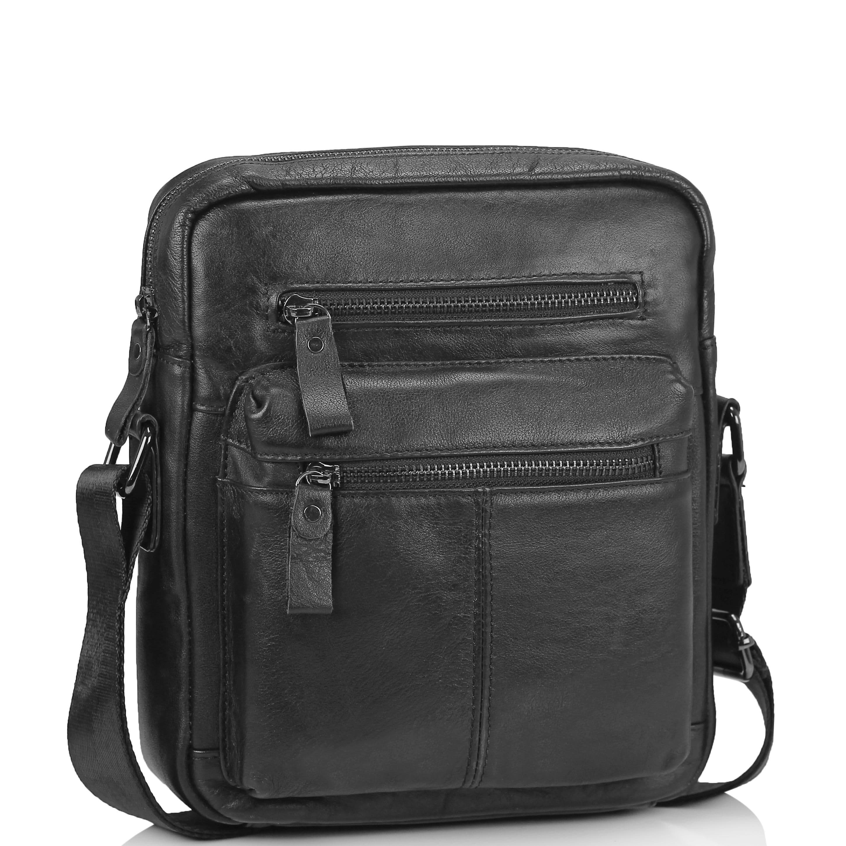 Черная мужская сумка-мессенджер Tiding Bag N2-0015A