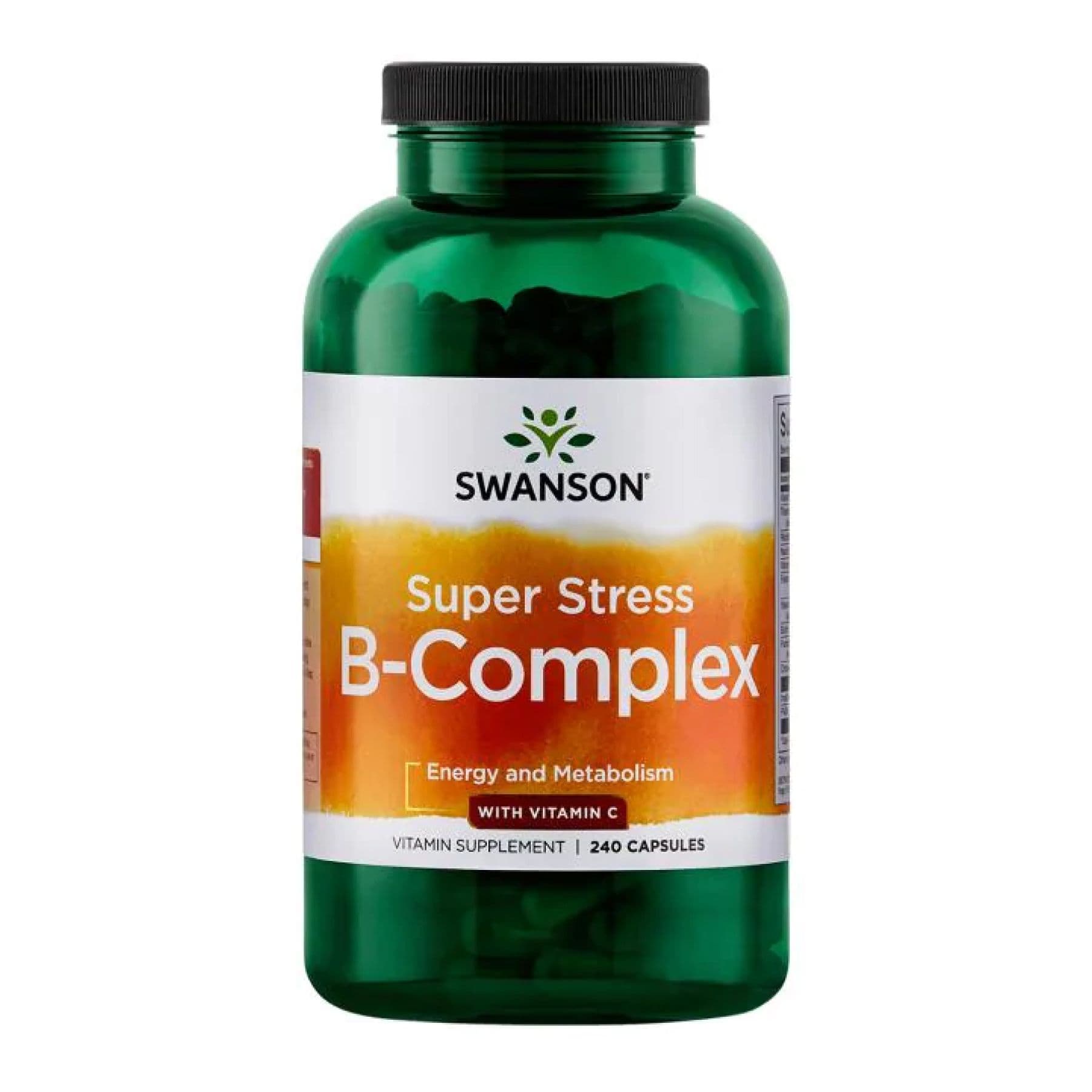 Super Stress комплекс вітамінів B з вітаміном C, 240 капсул, Swanson