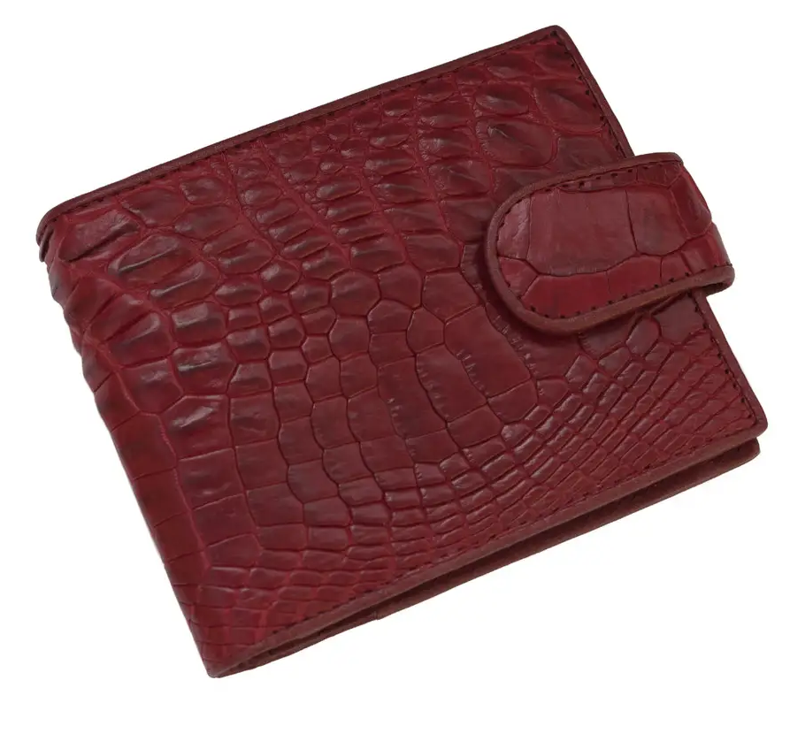 Кошелек из кожи крокодила Exotic Leather Бордовый (cw 34_12)