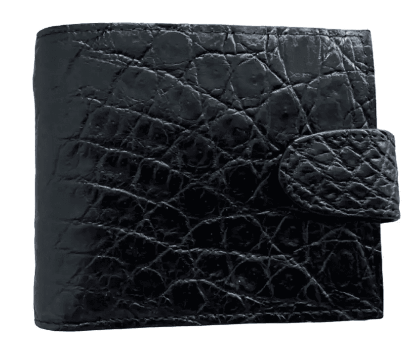 Портмоне з натуральної шкіри крокодила Exotic Leather Чорне (cw 51)
