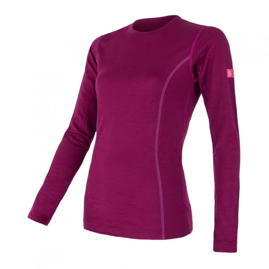 Термофутболка жіноча Sensor Merino Active LS lilla 12110027, SW11MA-lilla-L