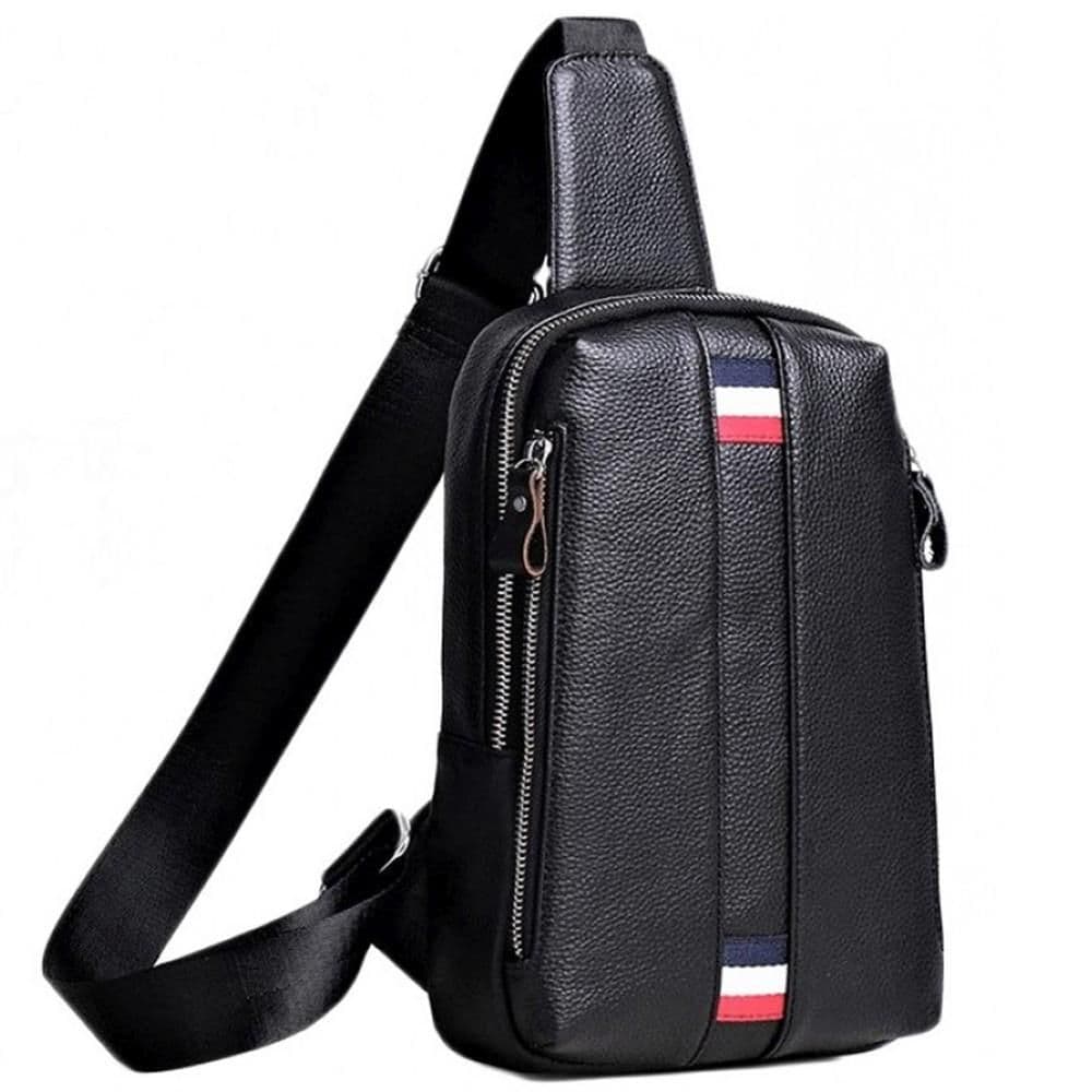 Чоловічий шкіряний слінг на груди Tiding Bag A25F-6616A — фото 1