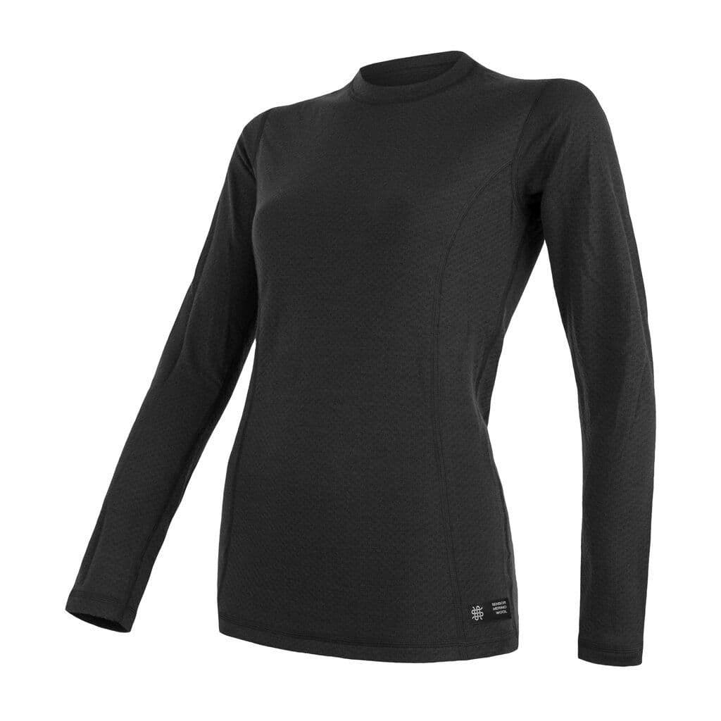 Термофутболка жіноча Sensor Merino DF LS black 15100029, SW11M-black-XL