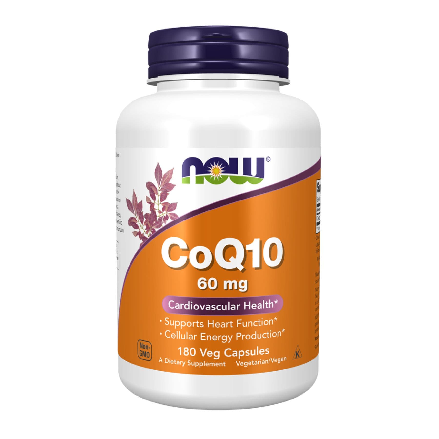 Коензим Q10, 60 мг, 180 вег. капсул, Now Foods
