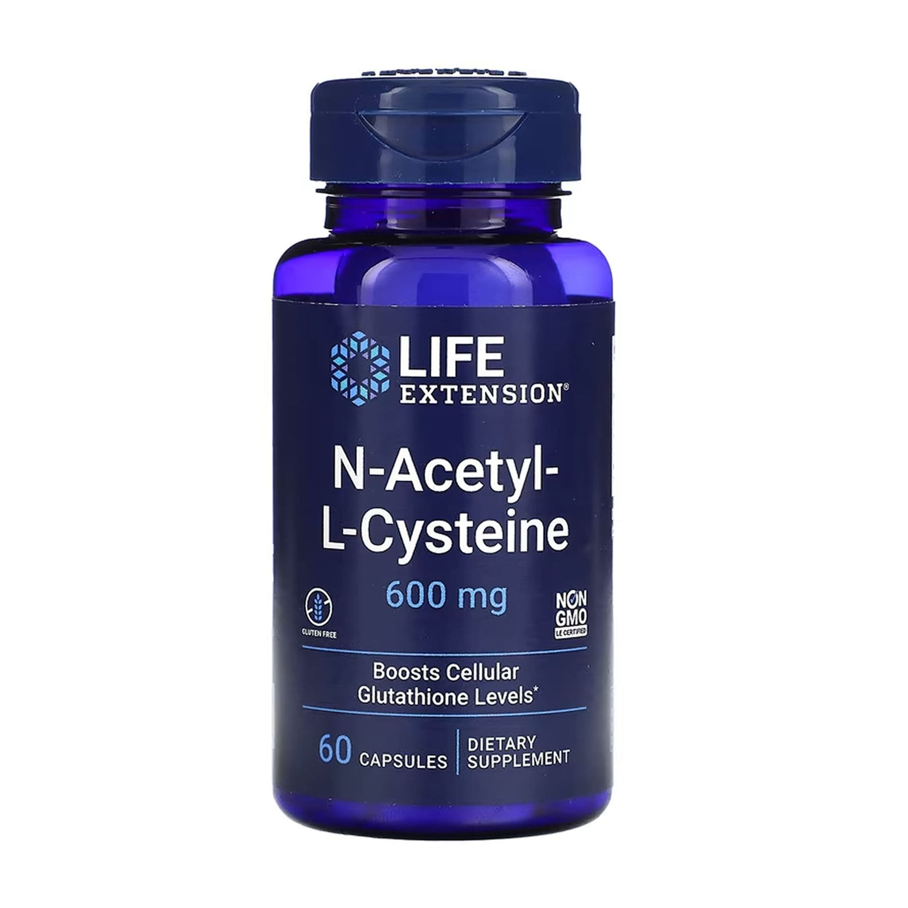 N-Ацетилцистеїн (NAC) 600 мг, 60 капсул, Life Extension