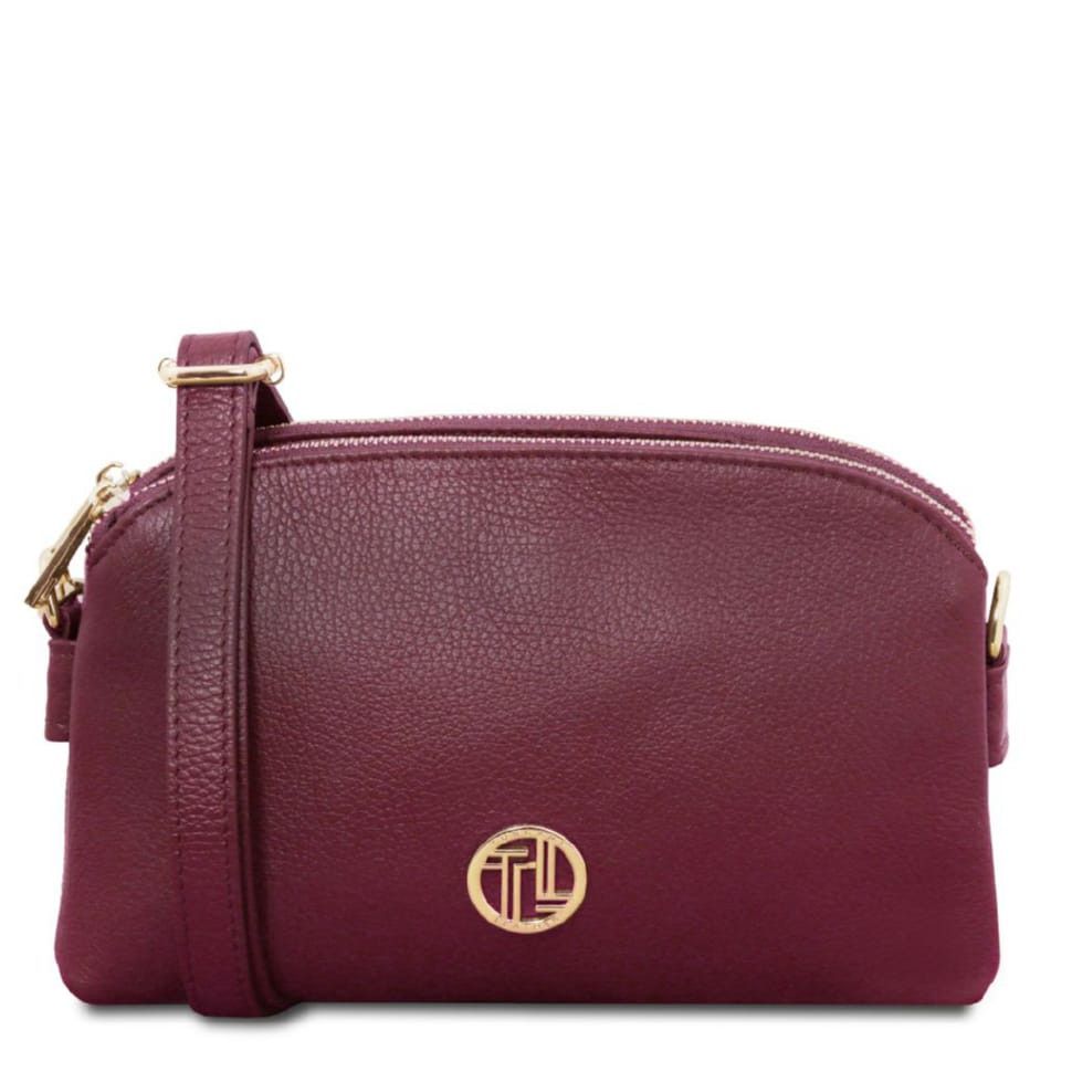 Женская кожаная сумка через плечо Tuscany Lily TL142375 (Bordeaux)