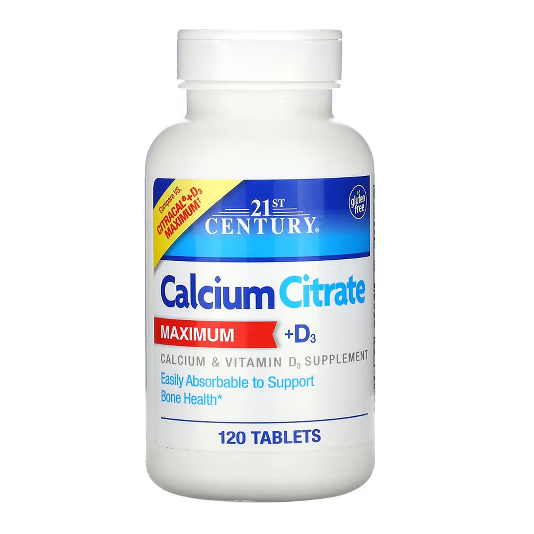 Calcium Citrate + D3 Max - 120 tabs (Пошкоджена банка)