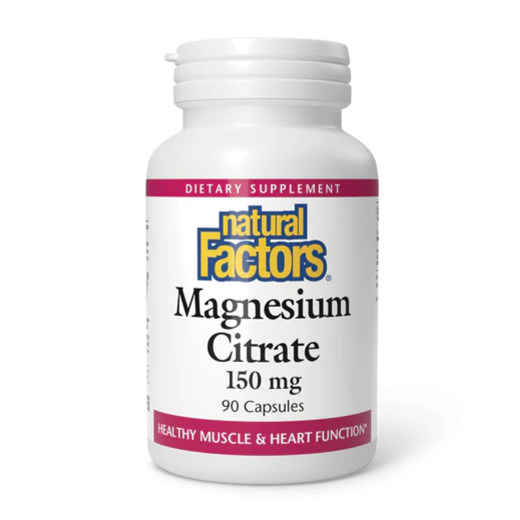 Цитрат магния 150 мг, 90 капсул, Natural Factors