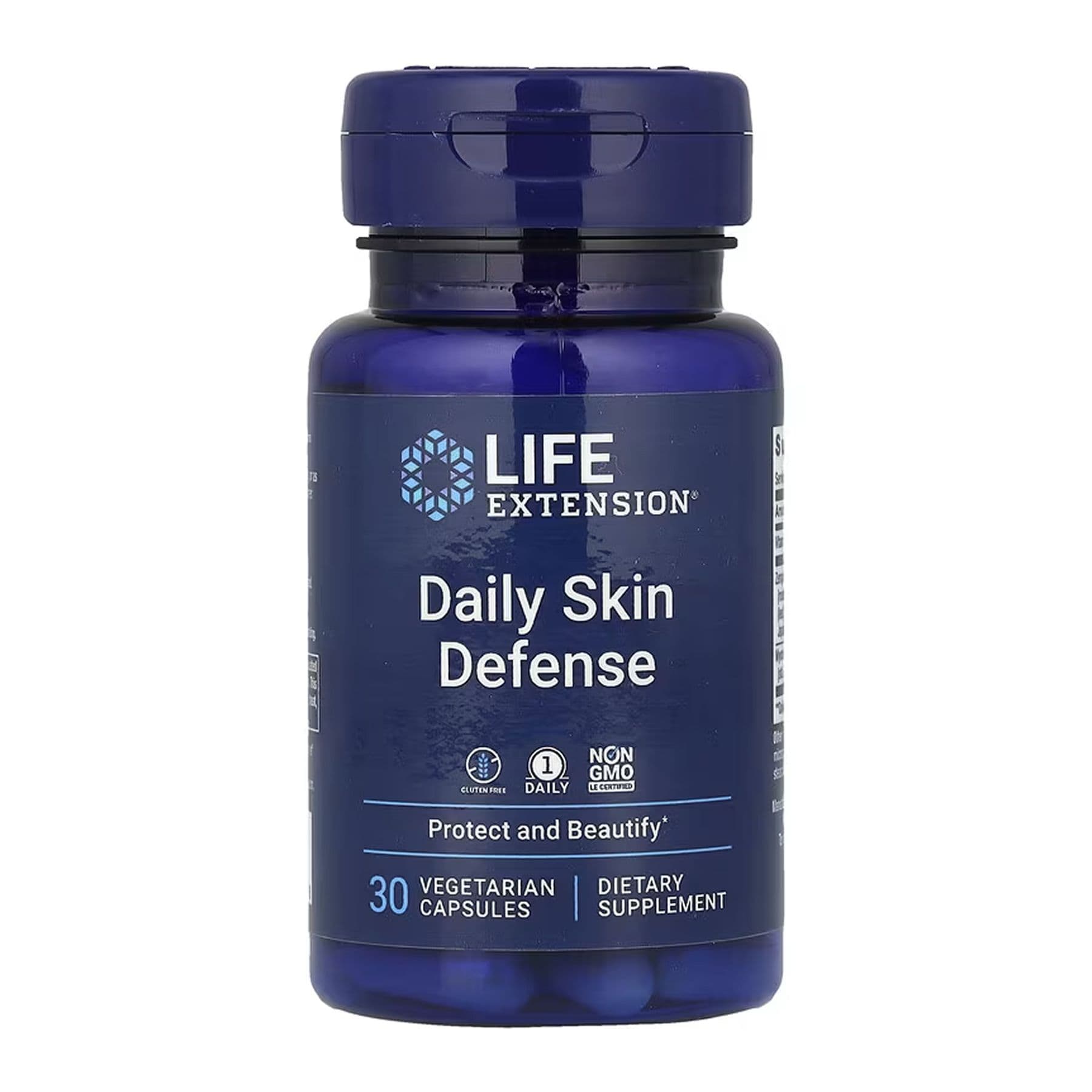 Daily Skin Defense — комплекс для защиты кожи, 30 вегетарианских капсул, Life Extension