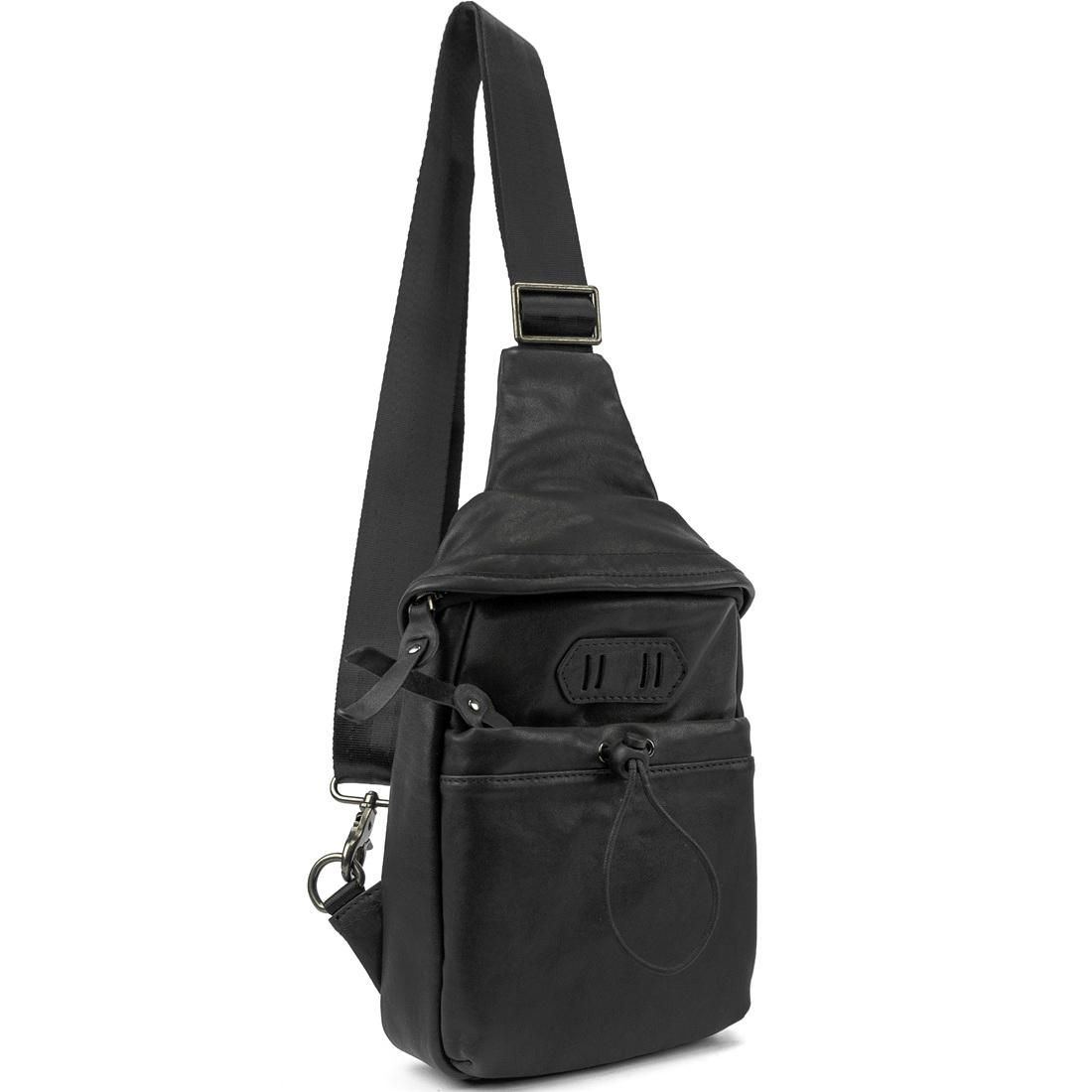 Маленька сумочка-слінг чоловіча шкіряна TDING BAG 2072A