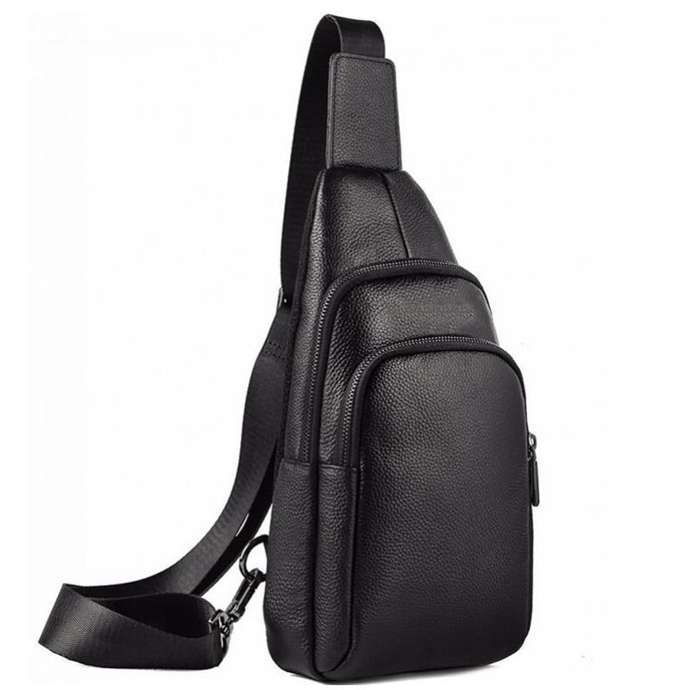 Чоловічий шкіряний рюкзак-слінг на одну шлейку Tiding Bag A25F-001-1A — фото 1