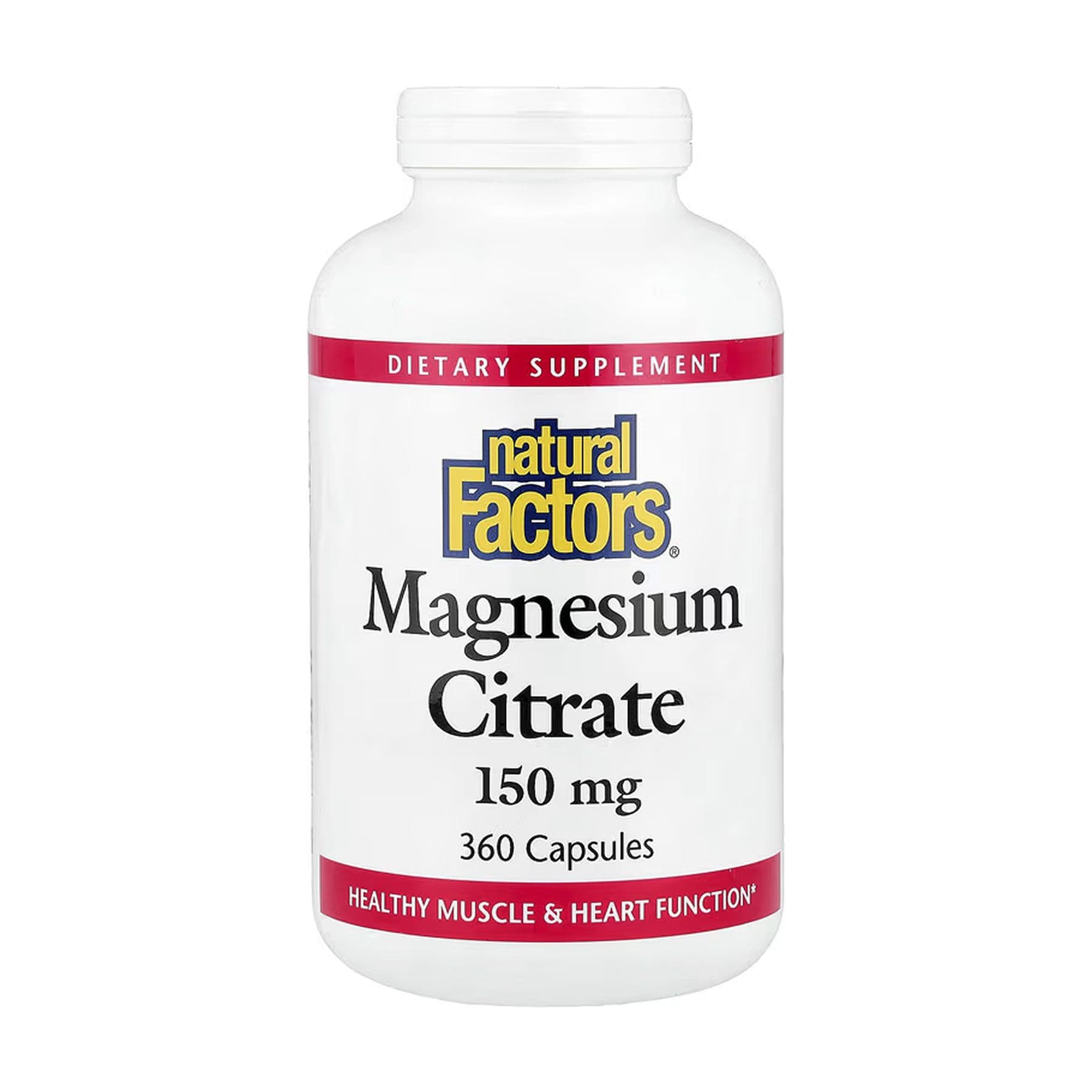 Цитрат магния 150 мг, 360 капсул, Natural Factors