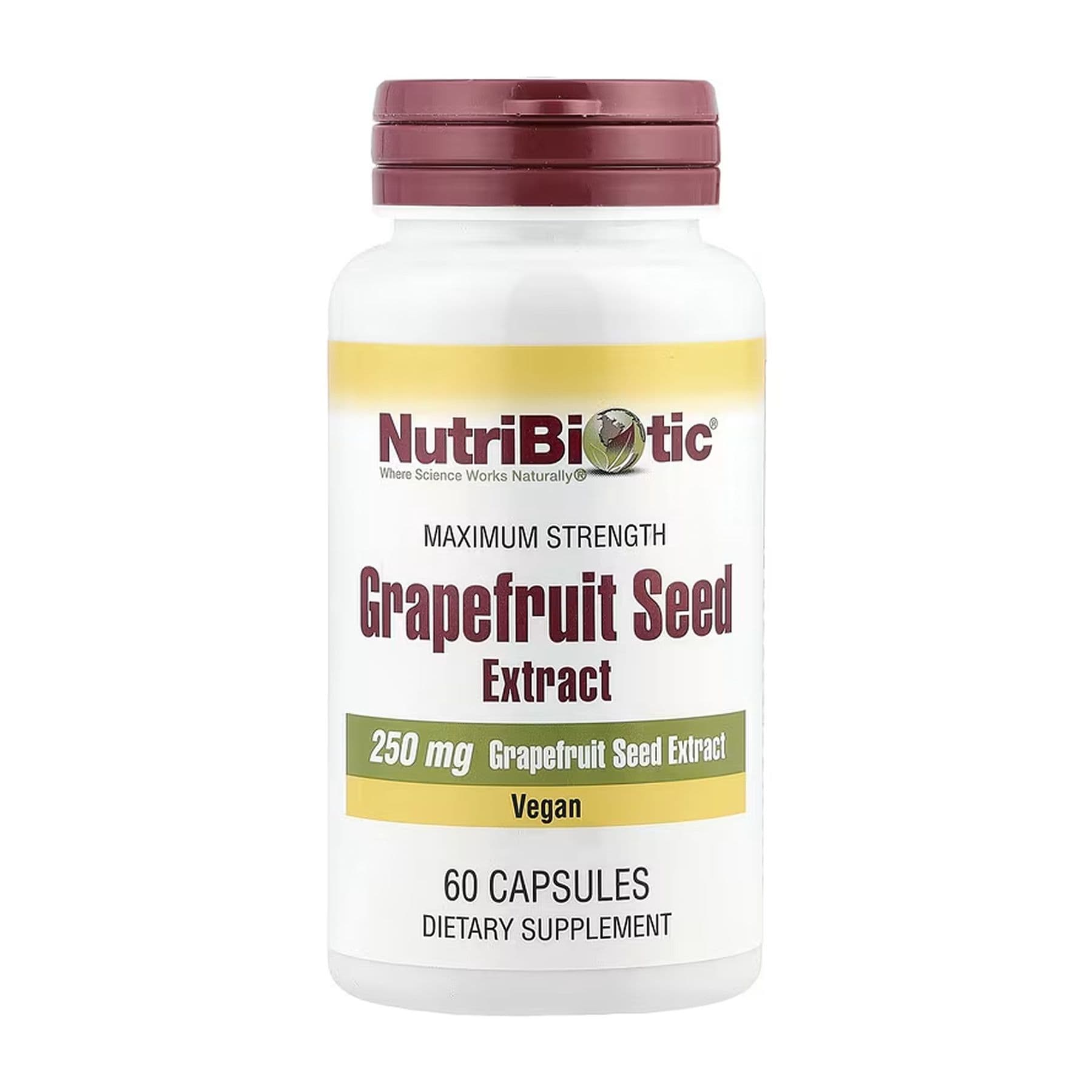 Екстракт кісточок грейпфрута 250 мг, 60 капсул, Nutribiotic