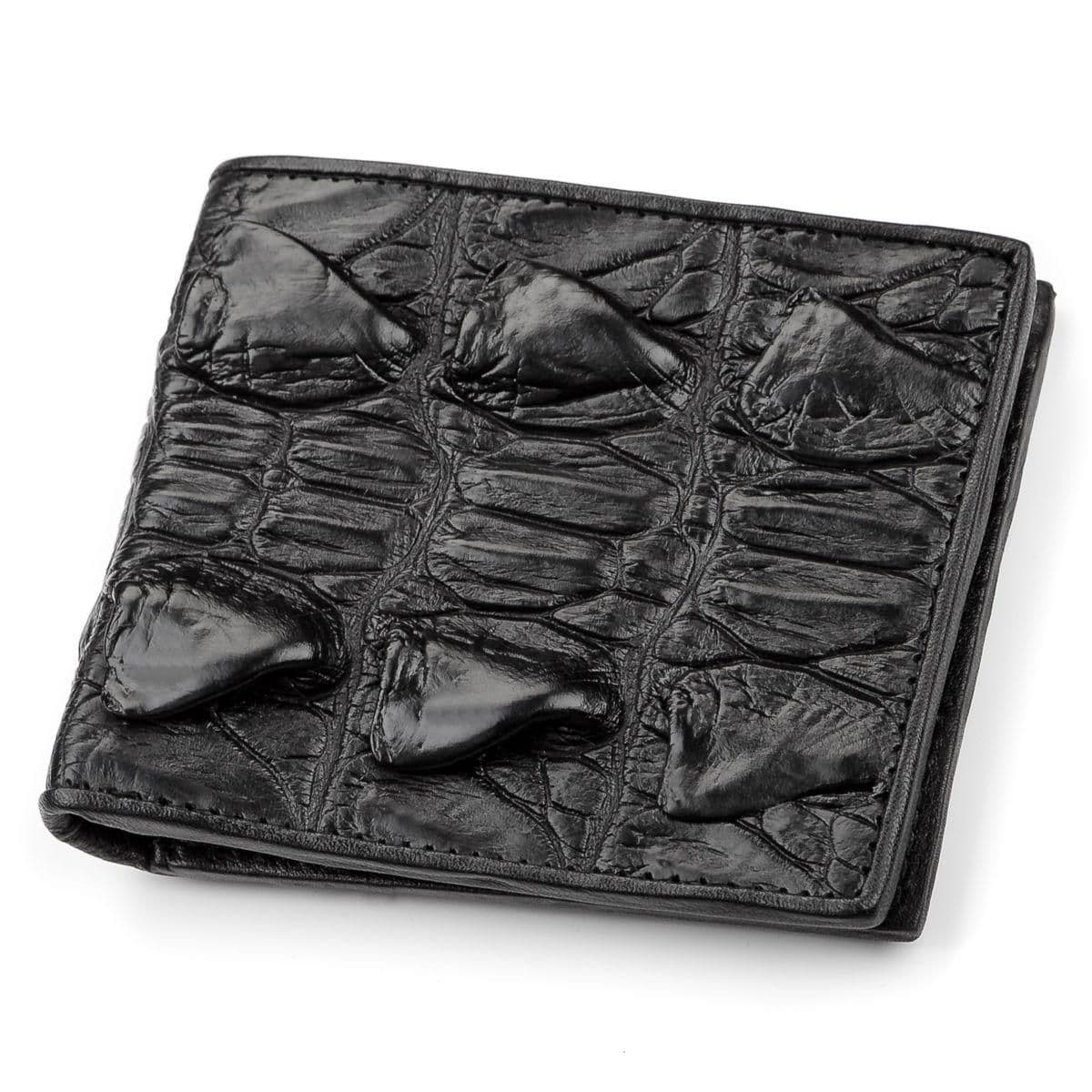 Портмоне Exotic Leather з натуральної шкіри крокодила Чорне (cw 41)