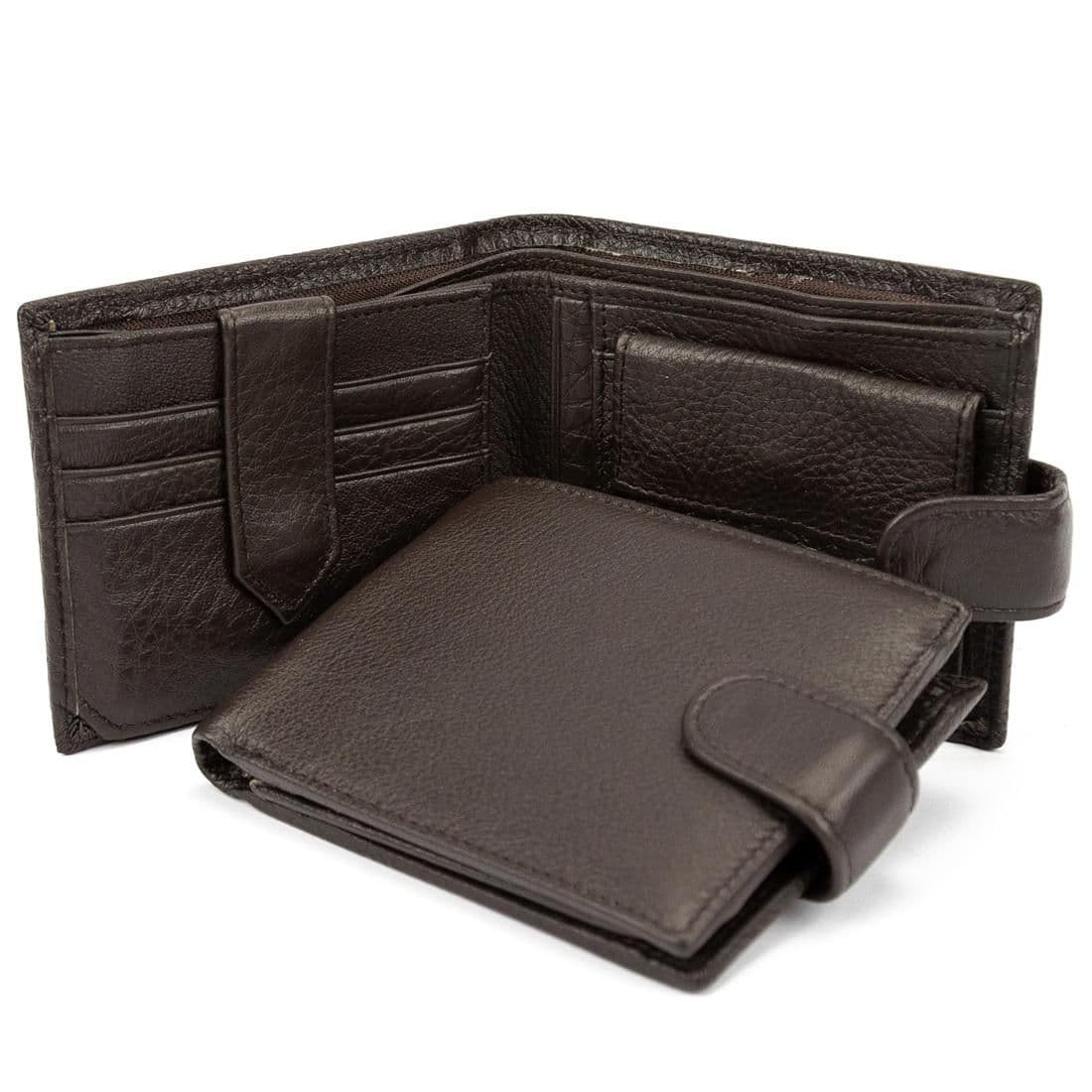 Портмоне коричневе шкіряне Tiding Bag A7-258DB