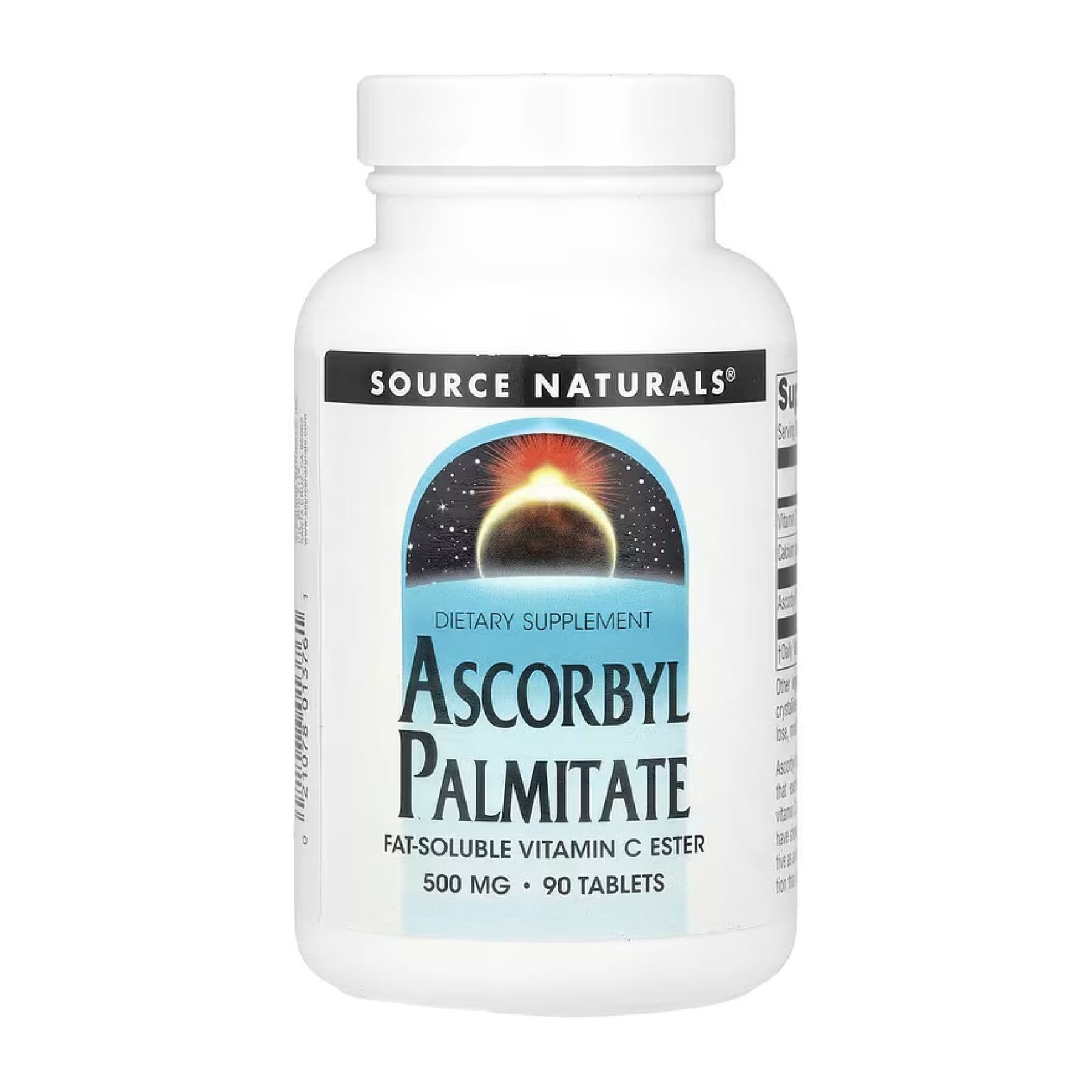 Аскорбіл пальмітат, 500 мг, 90 таблеток, Source Naturals