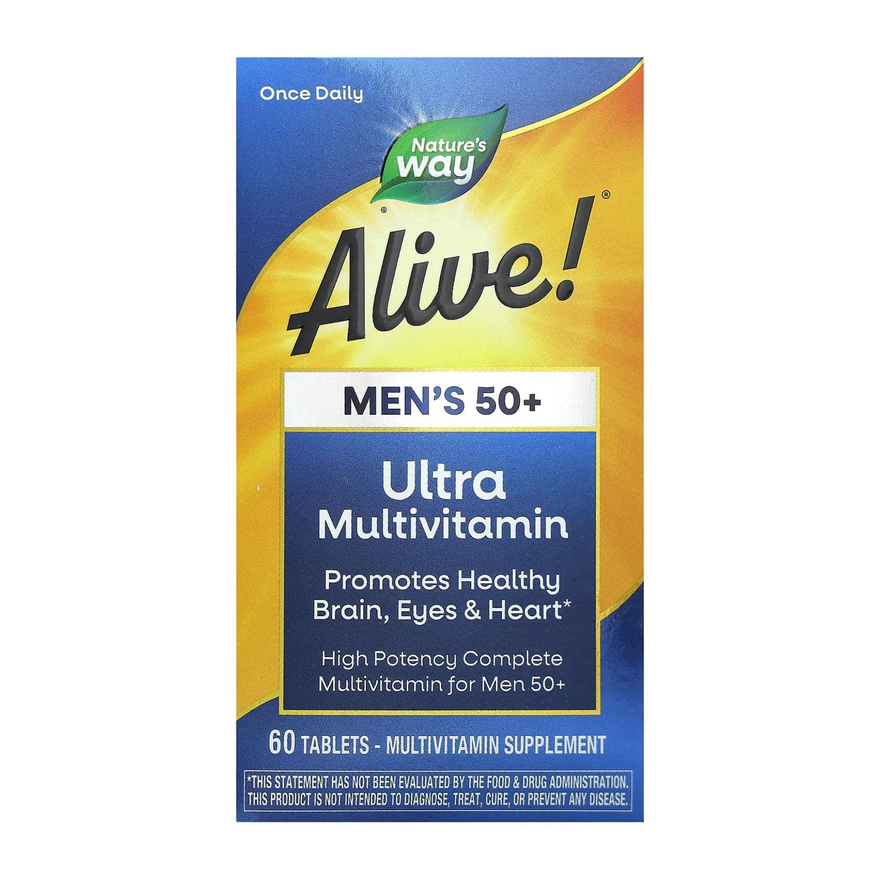 Мультівітаміни для чоловіків 50+ Once Daily Ultra, 60 таблеток, Nature's Way
