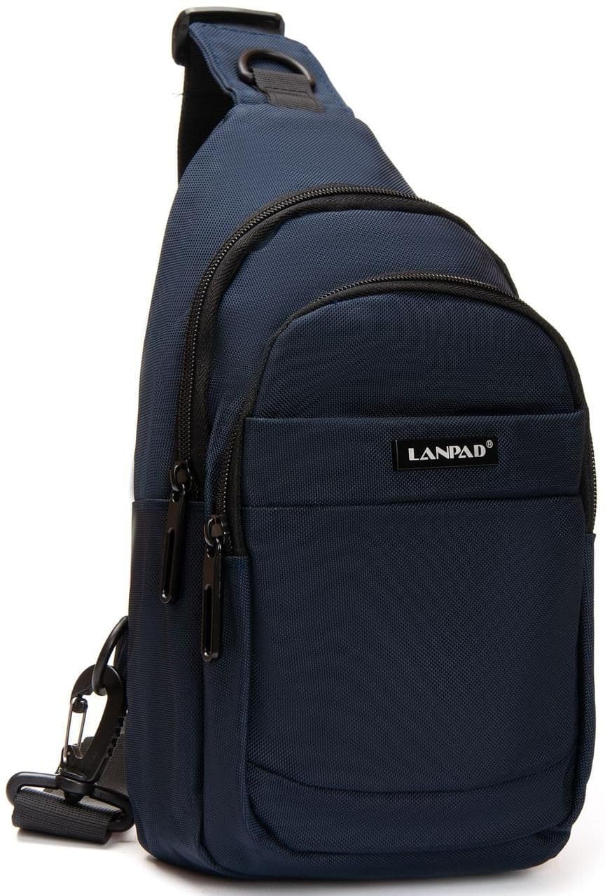Сумка слинг Lanpad тканевая, синий цвет
