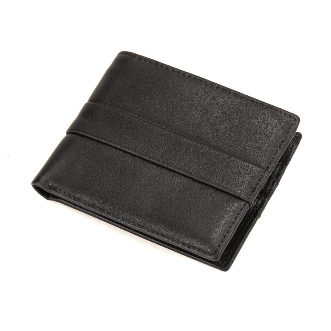 Портмоне зі смужкою чоловіче чорне Tiding Bag M39-1023-32A