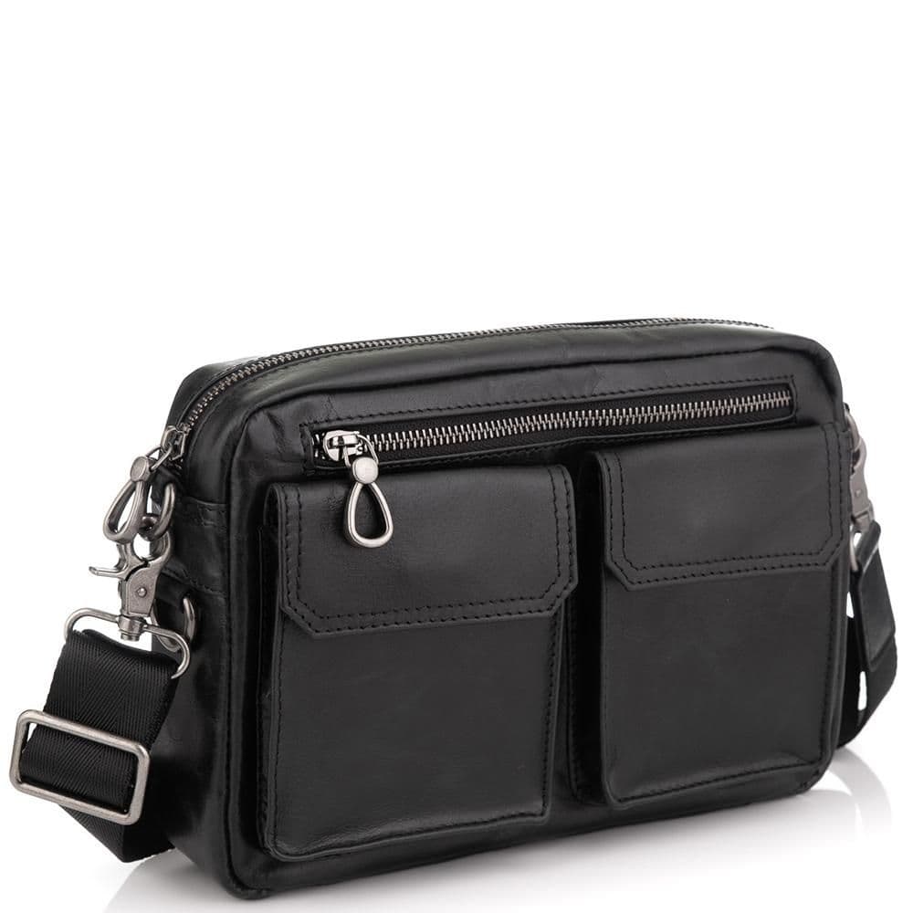 Горизонтальна сумка через плече шкіряна Tiding Bag 720A