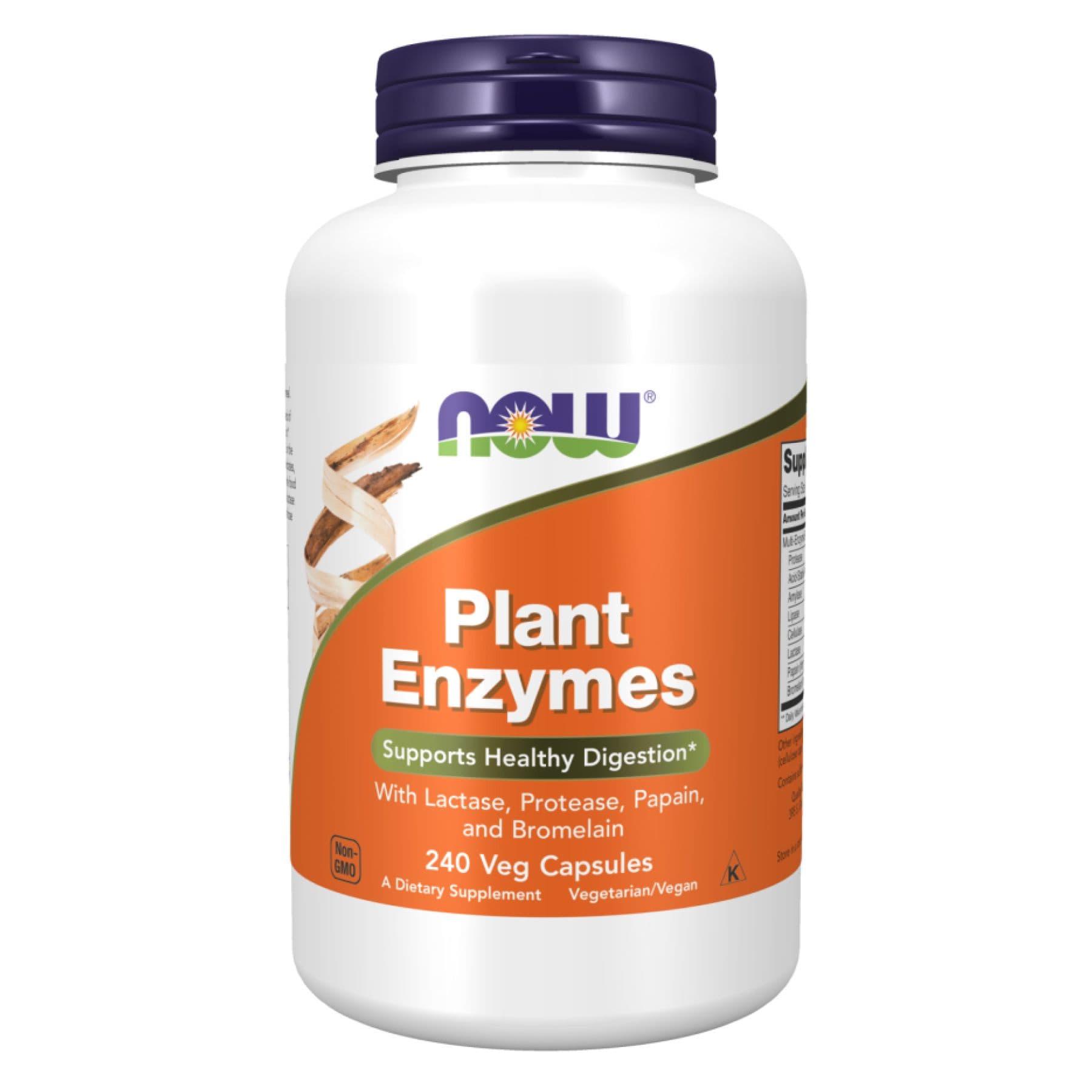 Рослинні ферменти (Plant Enzymes), 240 вегетаріанських капсул, Now Foods