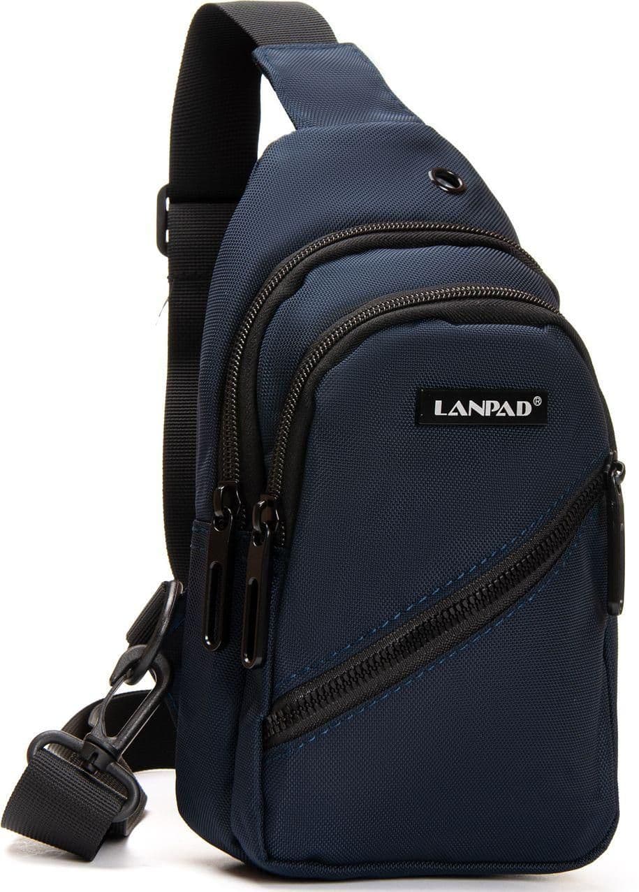 Небольшая сумка слинг Lanpad тканевая, синий