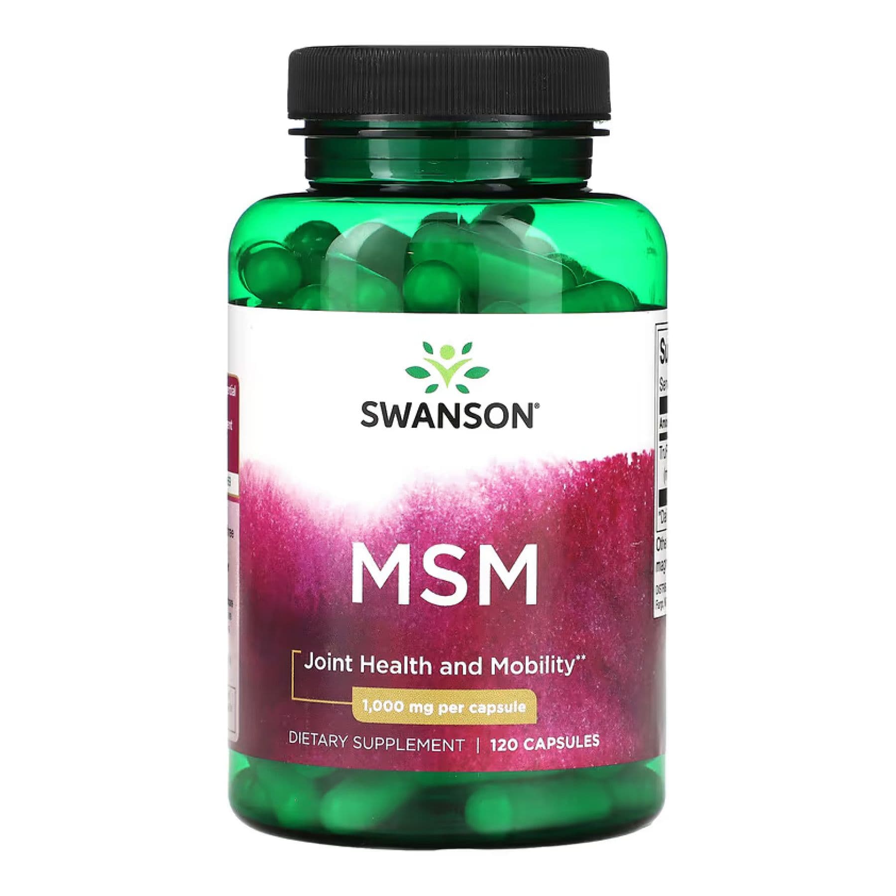 MSM (метилсульфонілметан) 1000 мг, 120 капсул, Swanson