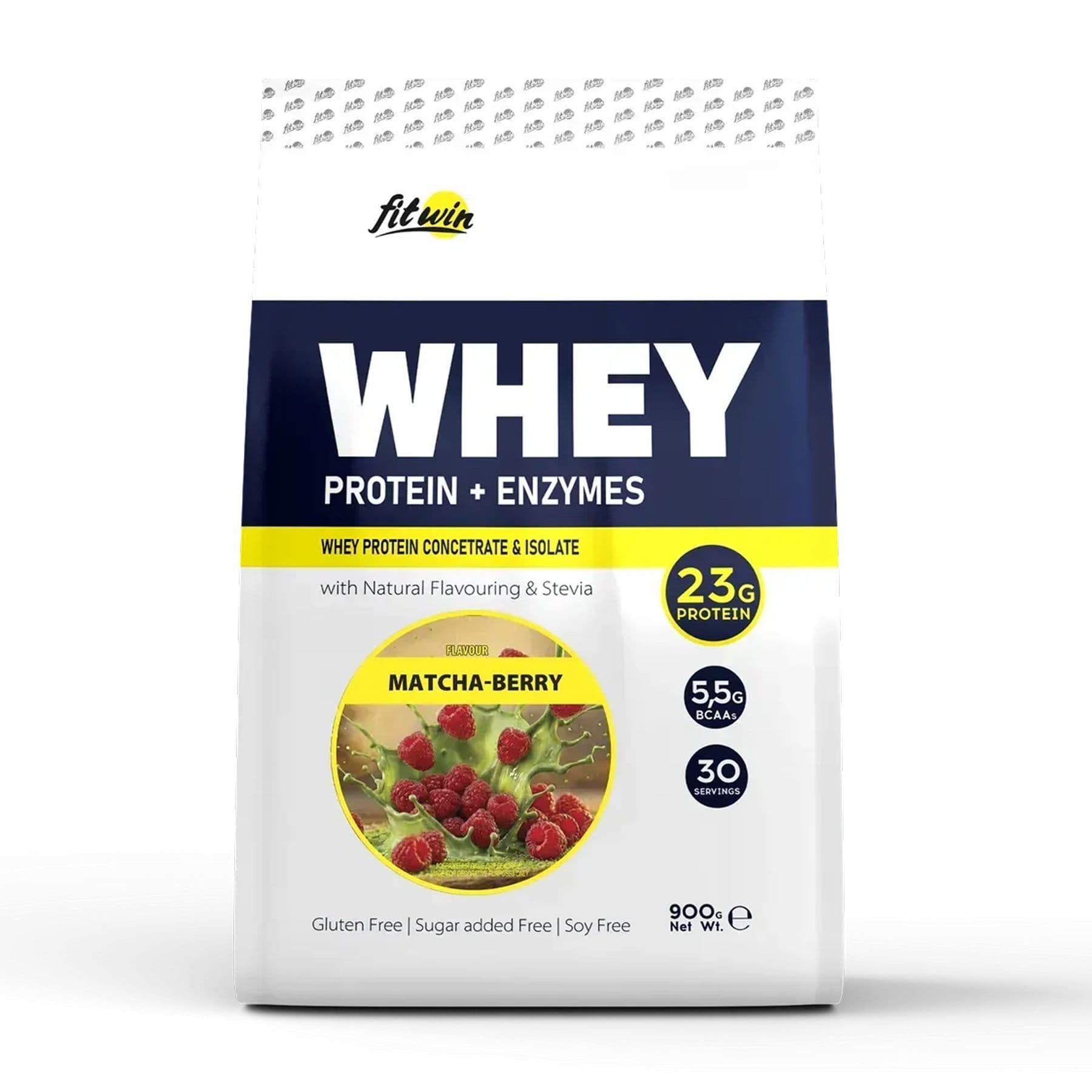 FitWin Whey, протеин, вкус матча-ягоды, 900 г