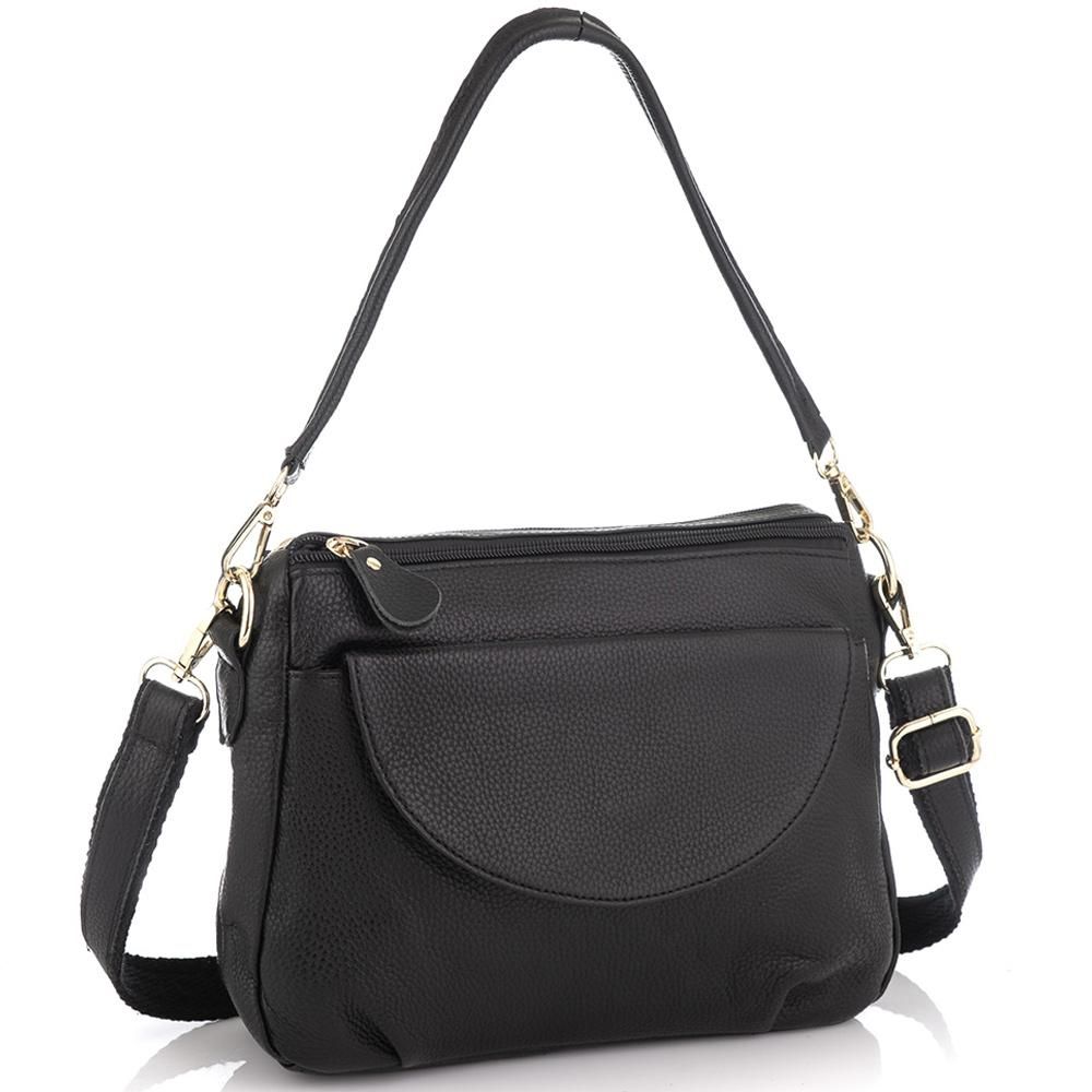 Женская кожаная сумка черная Riche NM20-W1195A