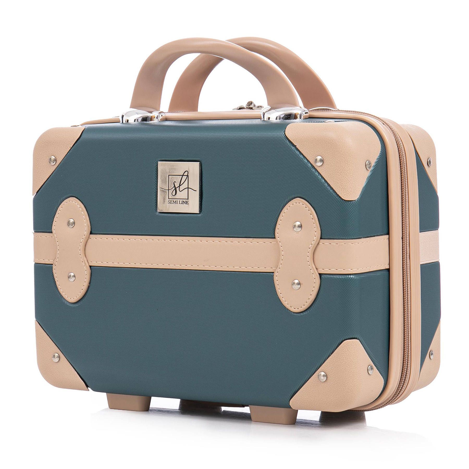 Бьюті-кейс Semi Line 10L Green-Navy (T5838-1)