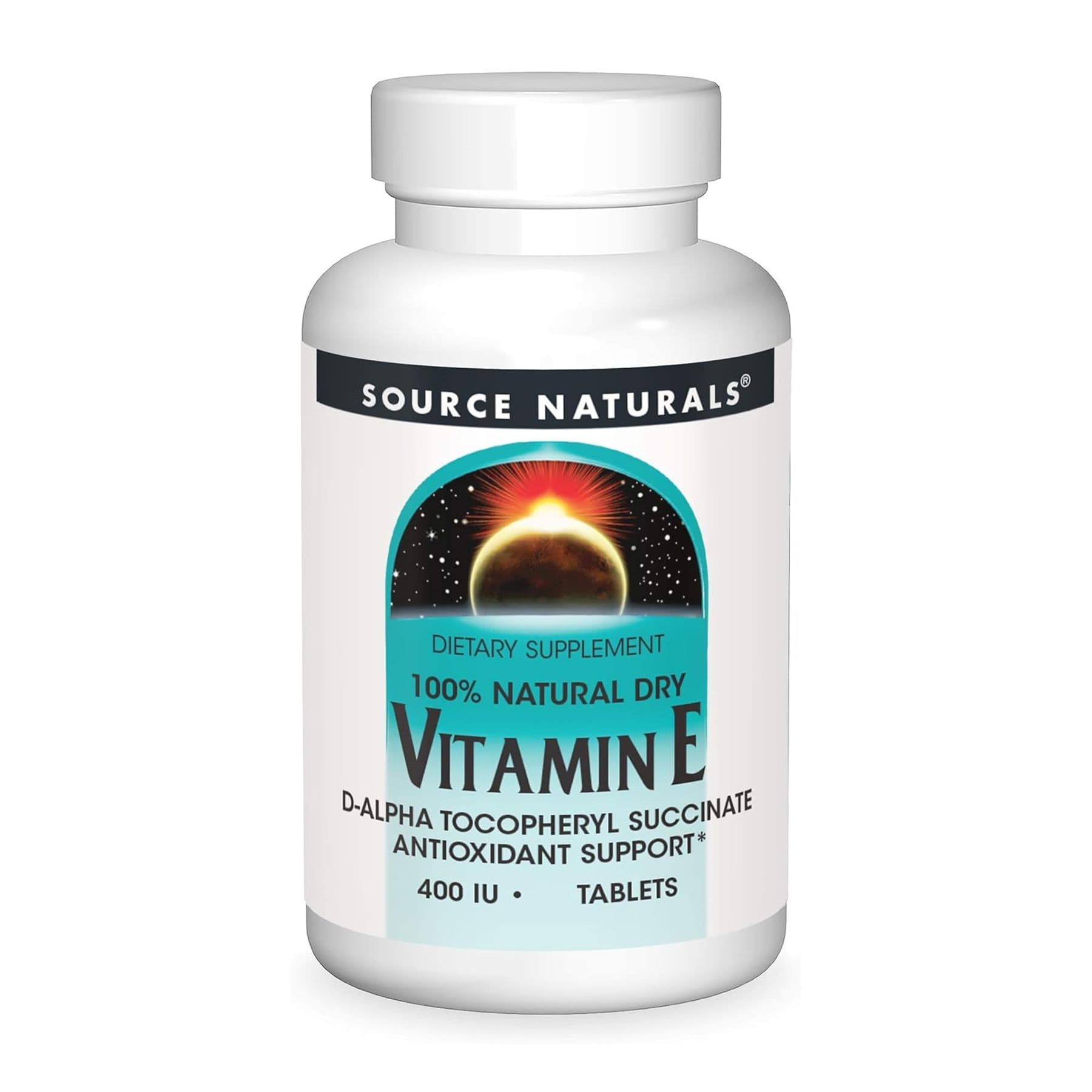 Вітамін E 400 МО (d-альфа-токоферол), 100 таблеток, Source Naturals