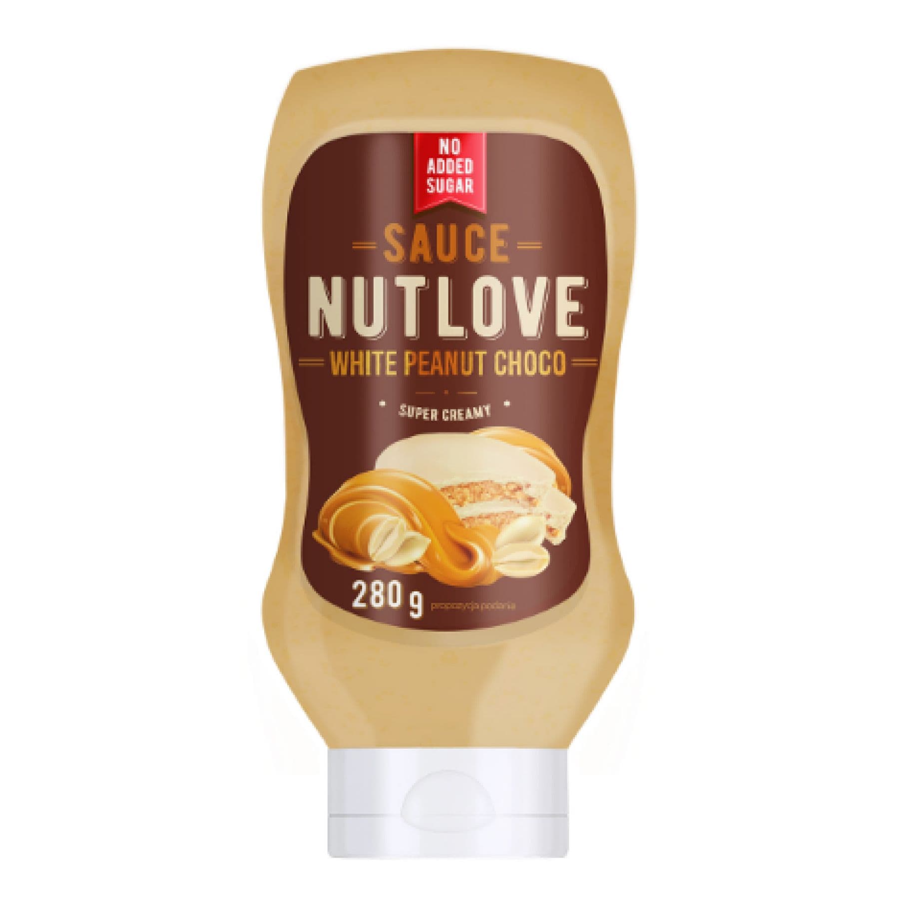 Sause Nutlove, 280 г, Білий шоколад з арахісом