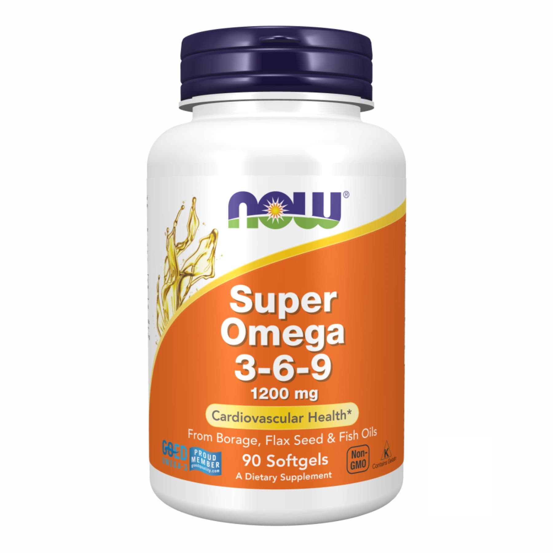 Super Omega 3-6-9 1200 мг, 90 капсул софтгель, Now Foods