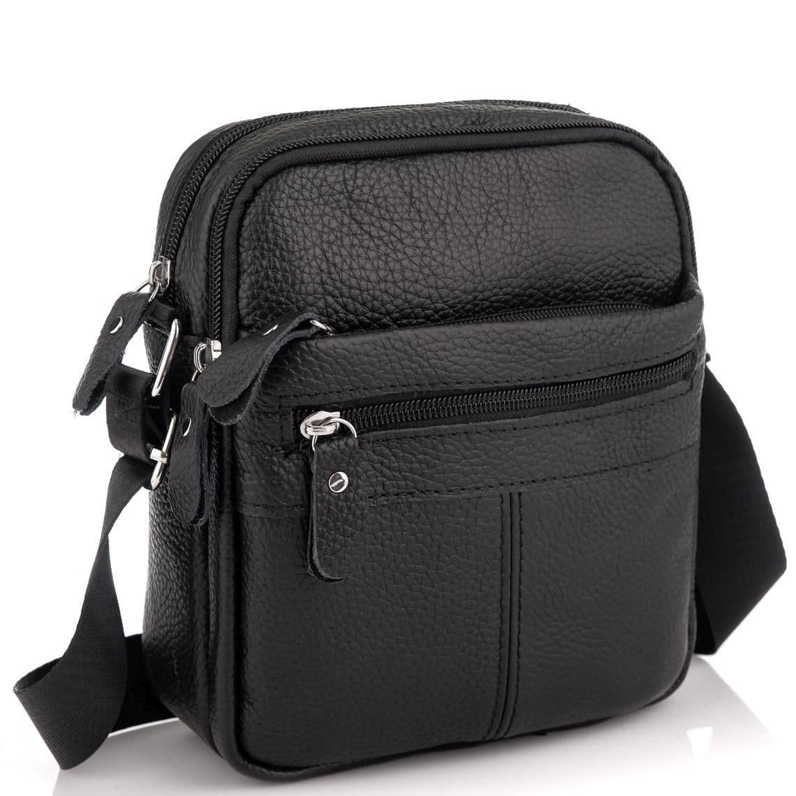 Сумка мужская черная через плечо Tiding Bag NM20-1811A