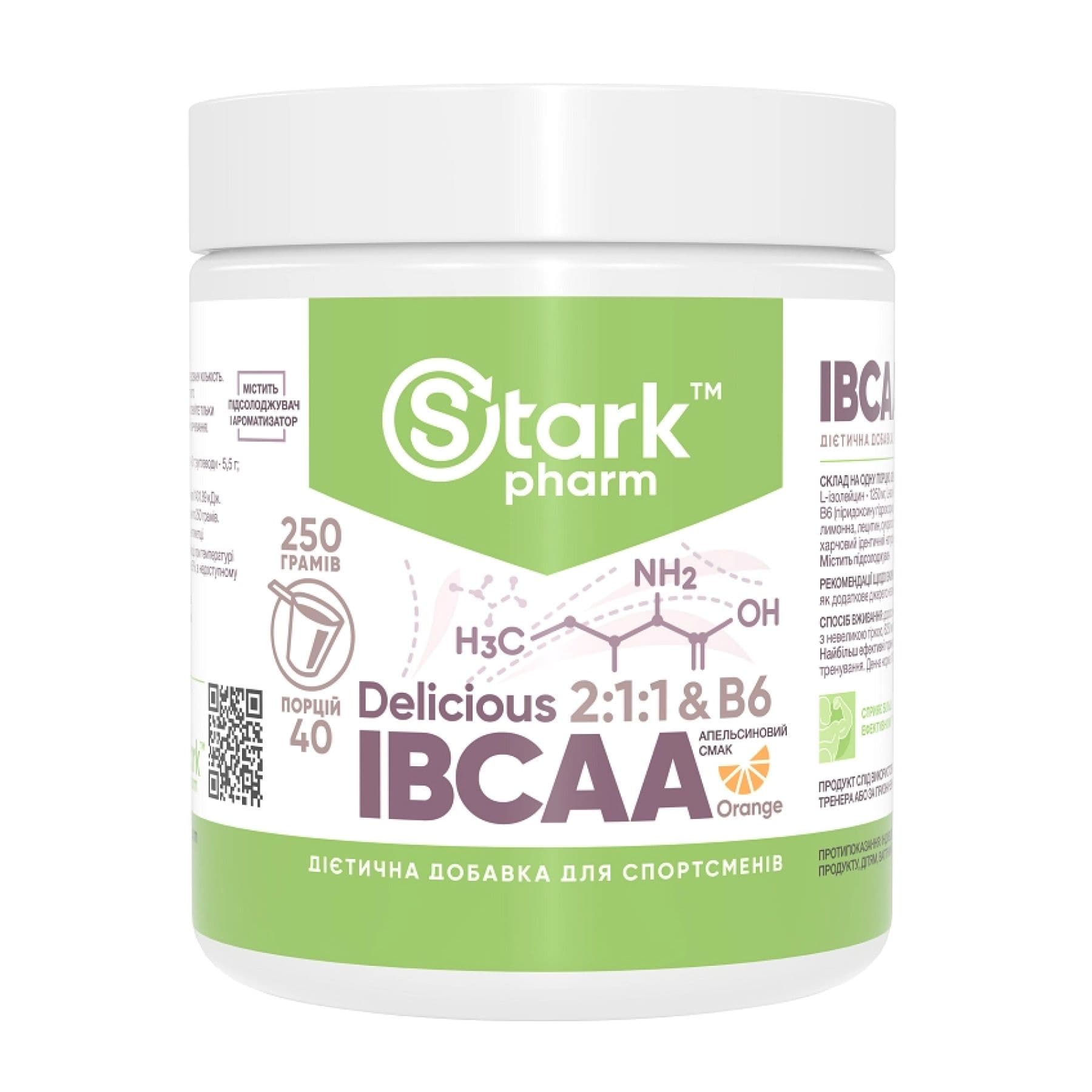 Stark IBCAA 2-1-1/Витамин B6, 250 г, Апельсин