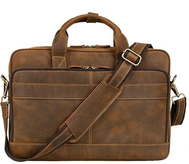 Сумка для ноутбука мужская с кожаным ремнем Tiding Bag t0033