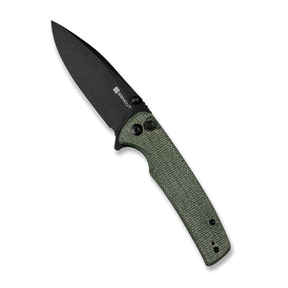 Ніж складаний туристичний Sencut Sachse, (8.8 см) 9Cr18MoV / Micarta зелений