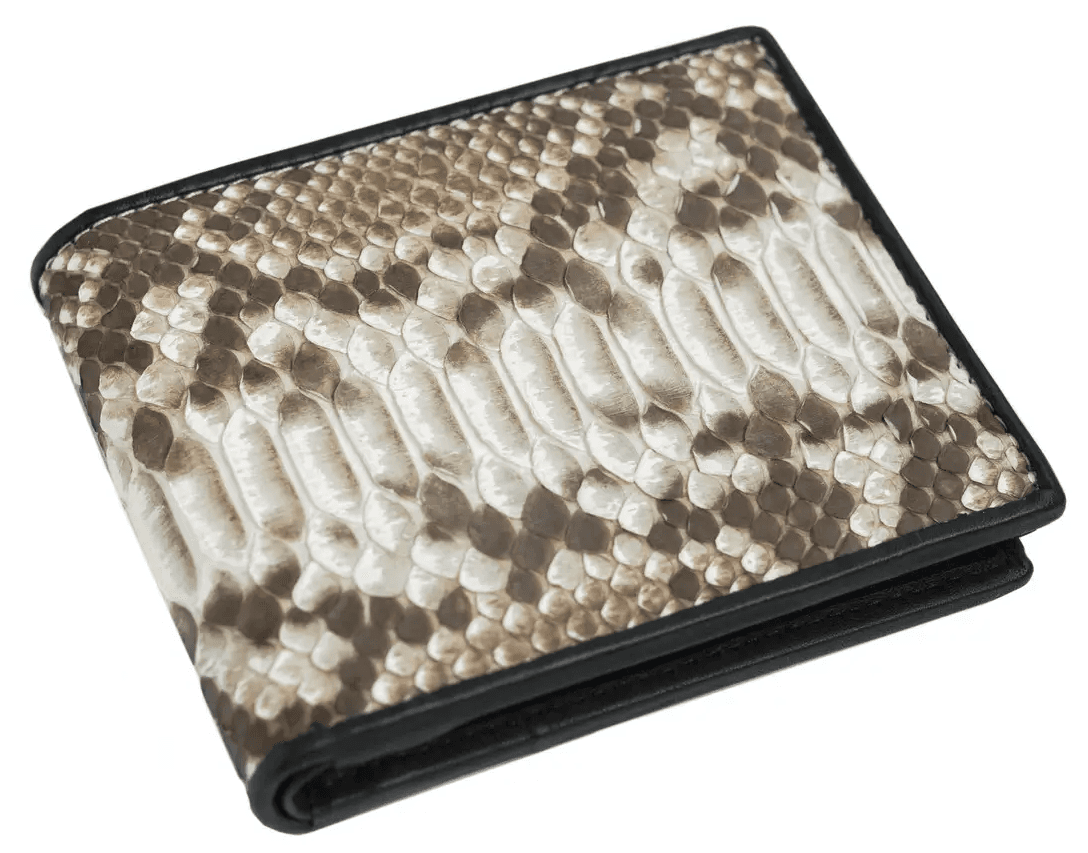 Портмоне зі шкіри пітона Exotic Leather Бежеве (snw 68_4)